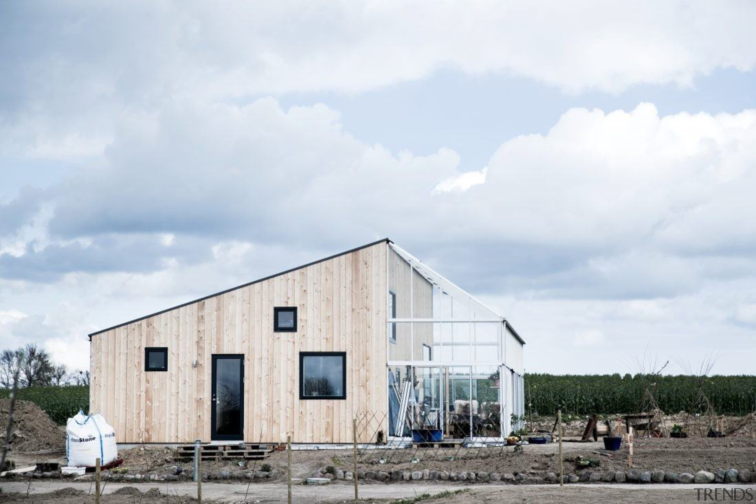 Architect: Sigured Larsen barn, cloud, home, house, shed, sky, white