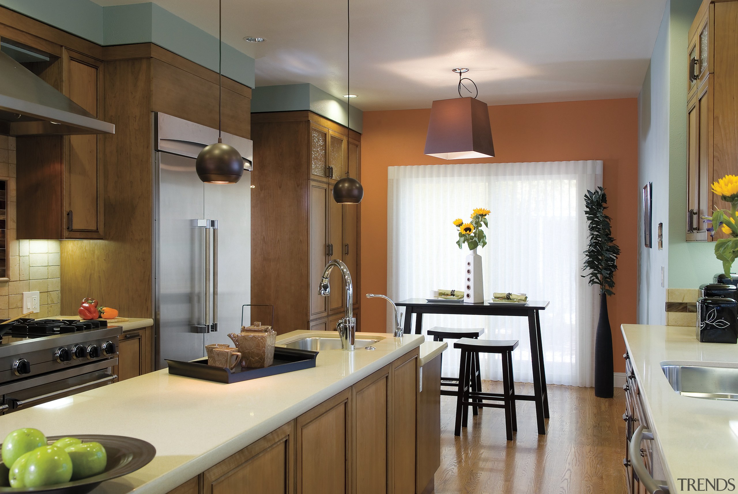 A view of the interior licing areas of cabinetry, countertop, cuisine classique, interior design, kitchen, real estate, room, brown, gray