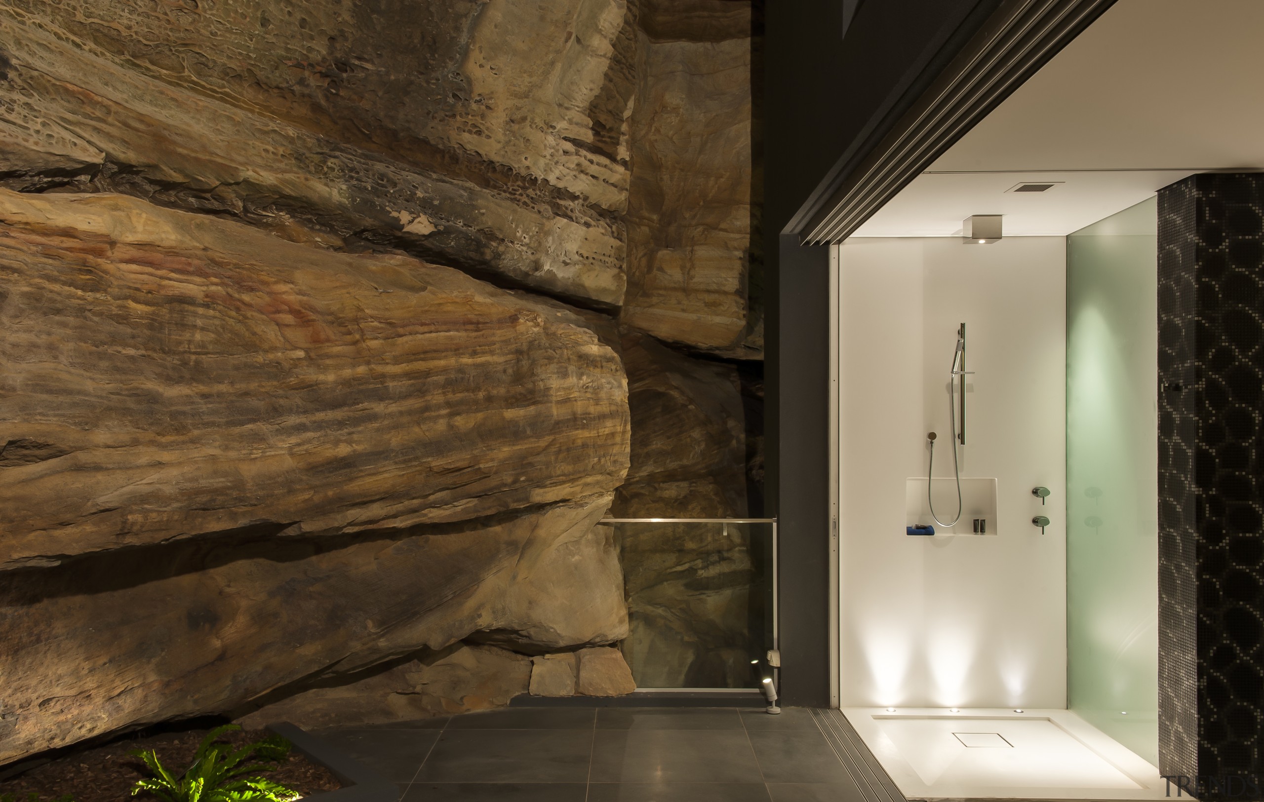 HIA bathroom design of the year - HIA architecture, ceiling, home, house, interior design, lighting, wall, wood, brown