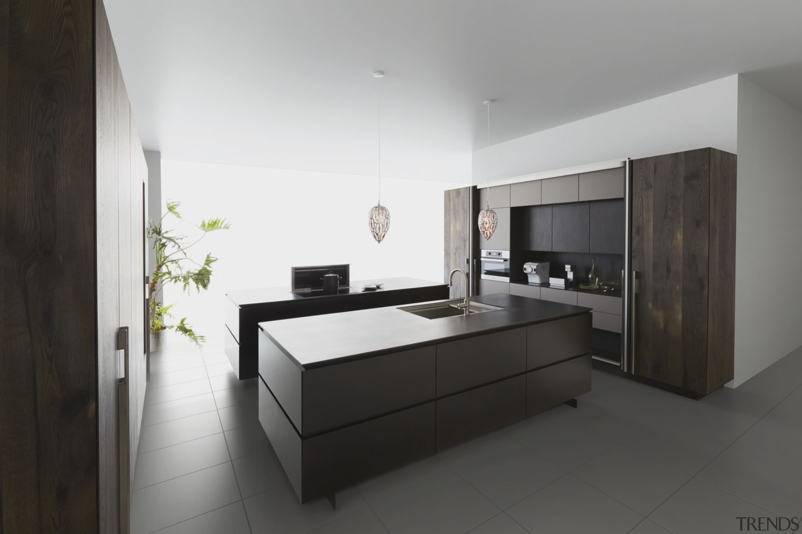 Worktop Dekton Sirius photocredit kitchenhouse kh2015 B02 architecture, bed frame, floor, furniture, interior design, kitchen, real estate, room, black, gray