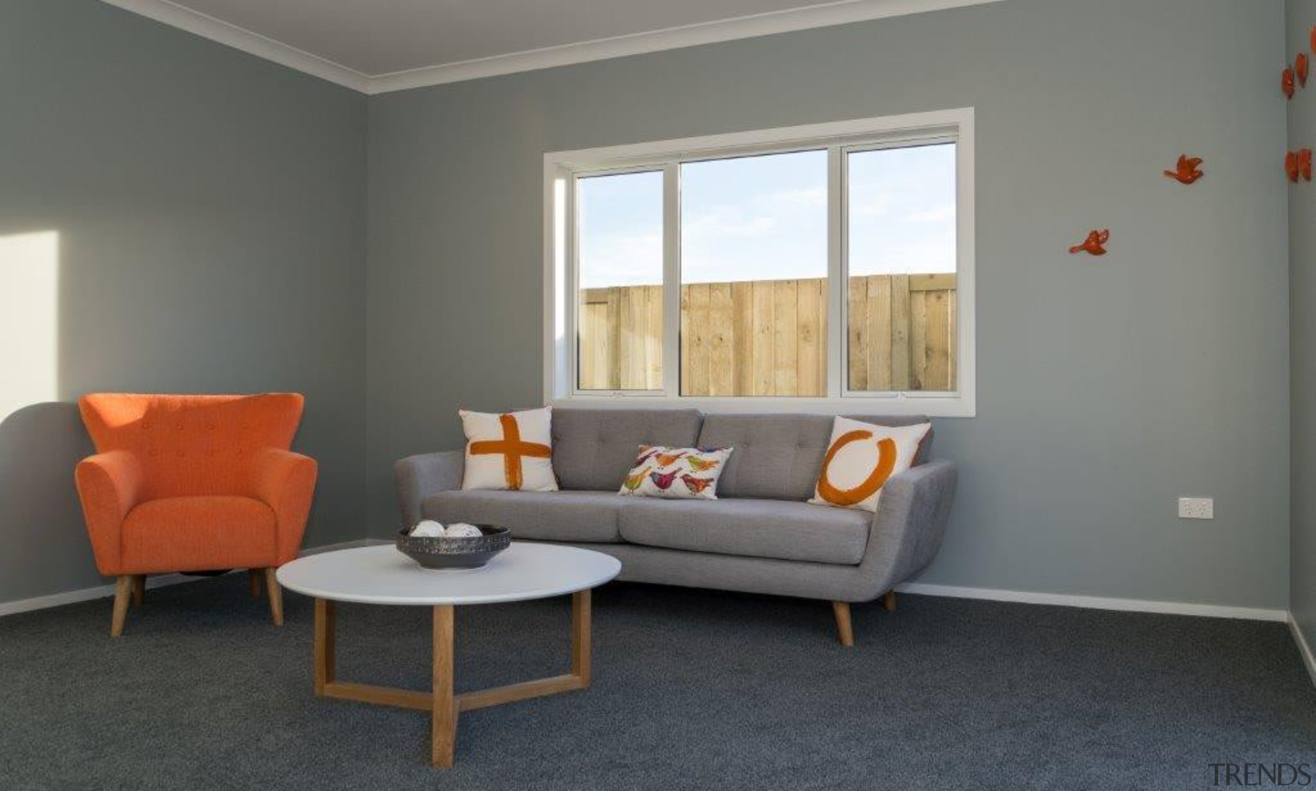 Tauranga Showhome - Tauranga Showhome - ceiling | ceiling, chair, floor, flooring, furniture, home, house, interior design, living room, real estate, room, table, wall, window, gray