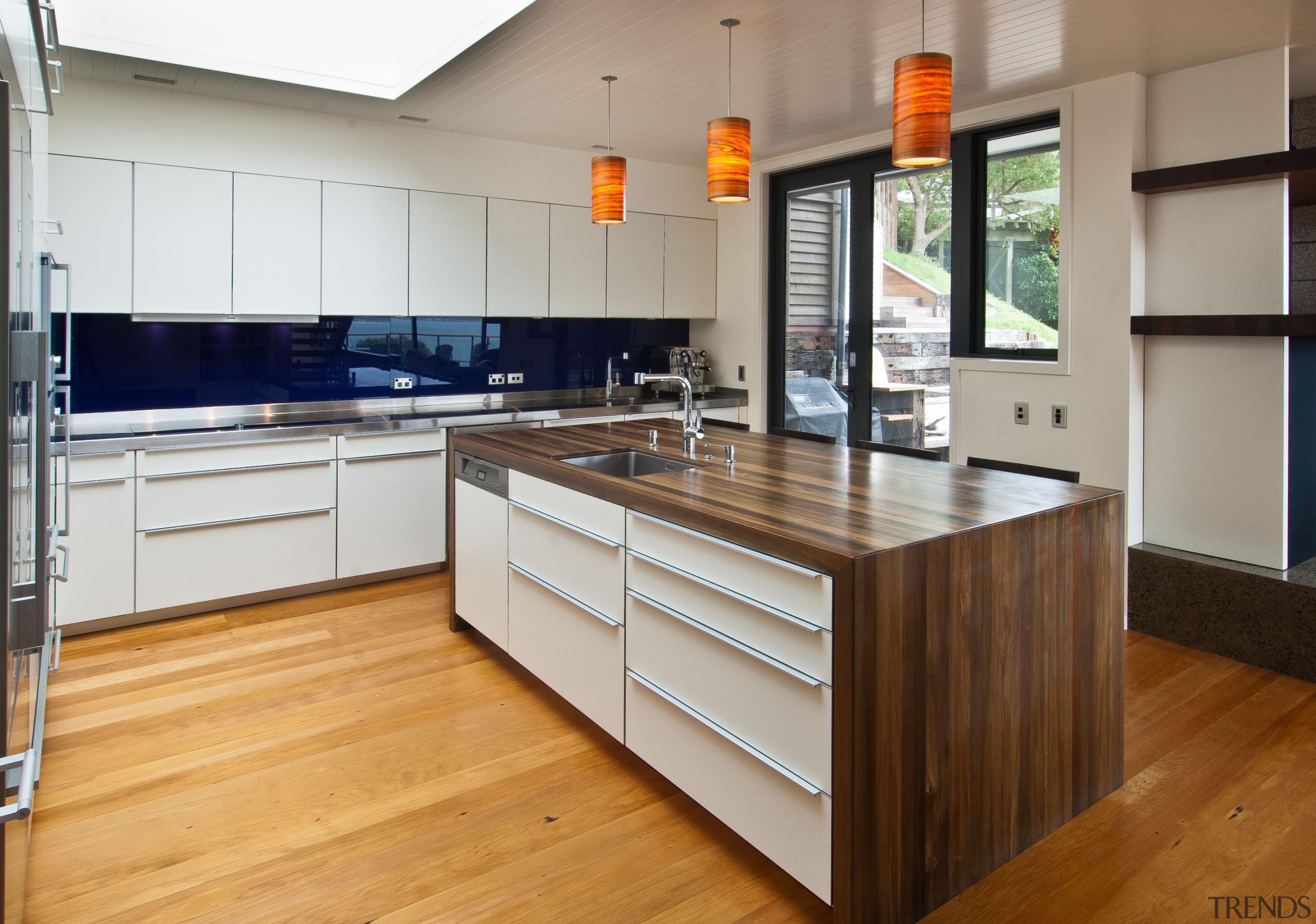 Karaka Bay Kitchen - Karaka Bay Kitchen - cabinetry, countertop, cuisine classique, floor, flooring, hardwood, interior design, kitchen, laminate flooring, real estate, room, wood, wood flooring, gray