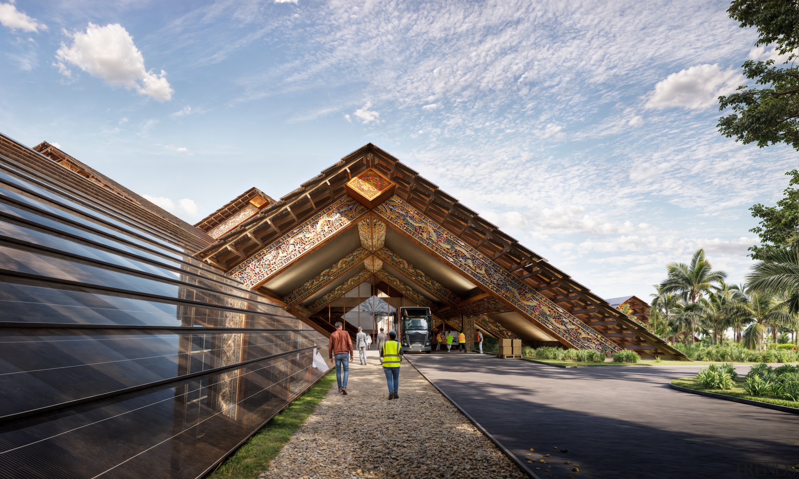 GLU Gelephu Airport concept – logistics entrance. 