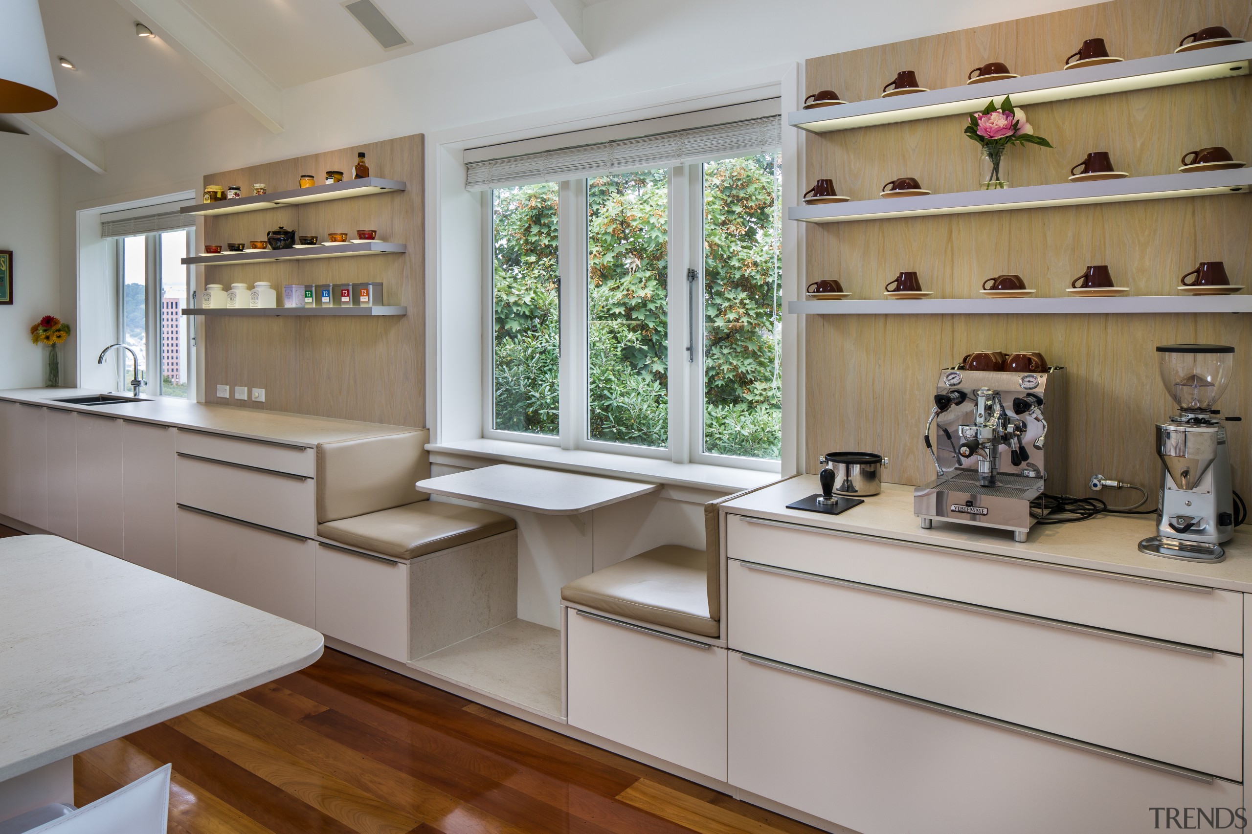 ​​​​​​​Good taste on display – the long wall cabinetry, furniture, interior design, shelving, kitchen design,  Damien Hannah