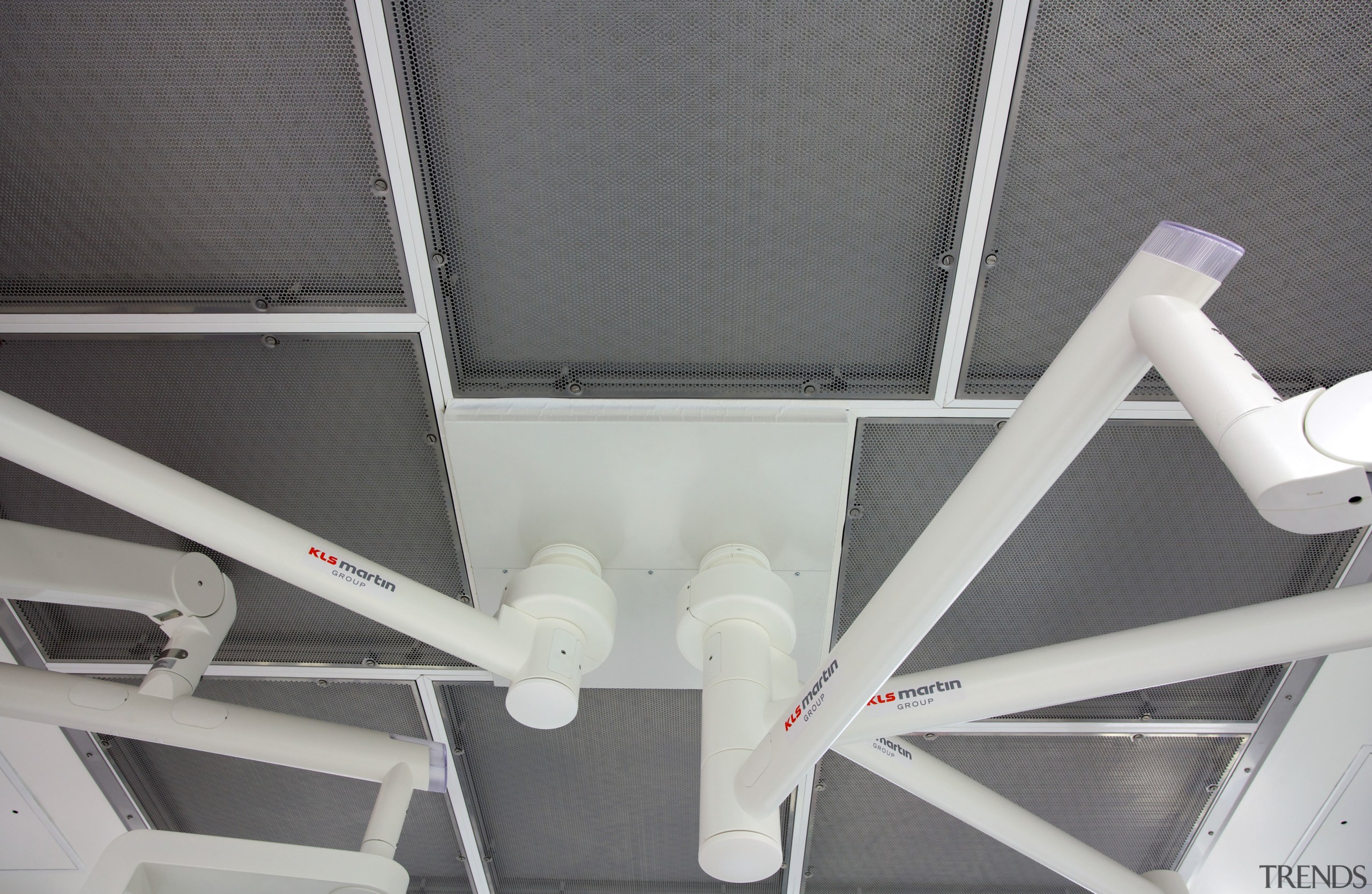Forté Health required complex sustainable strategies by Powell ceiling, mechanical fan, product, product design, structure, gray