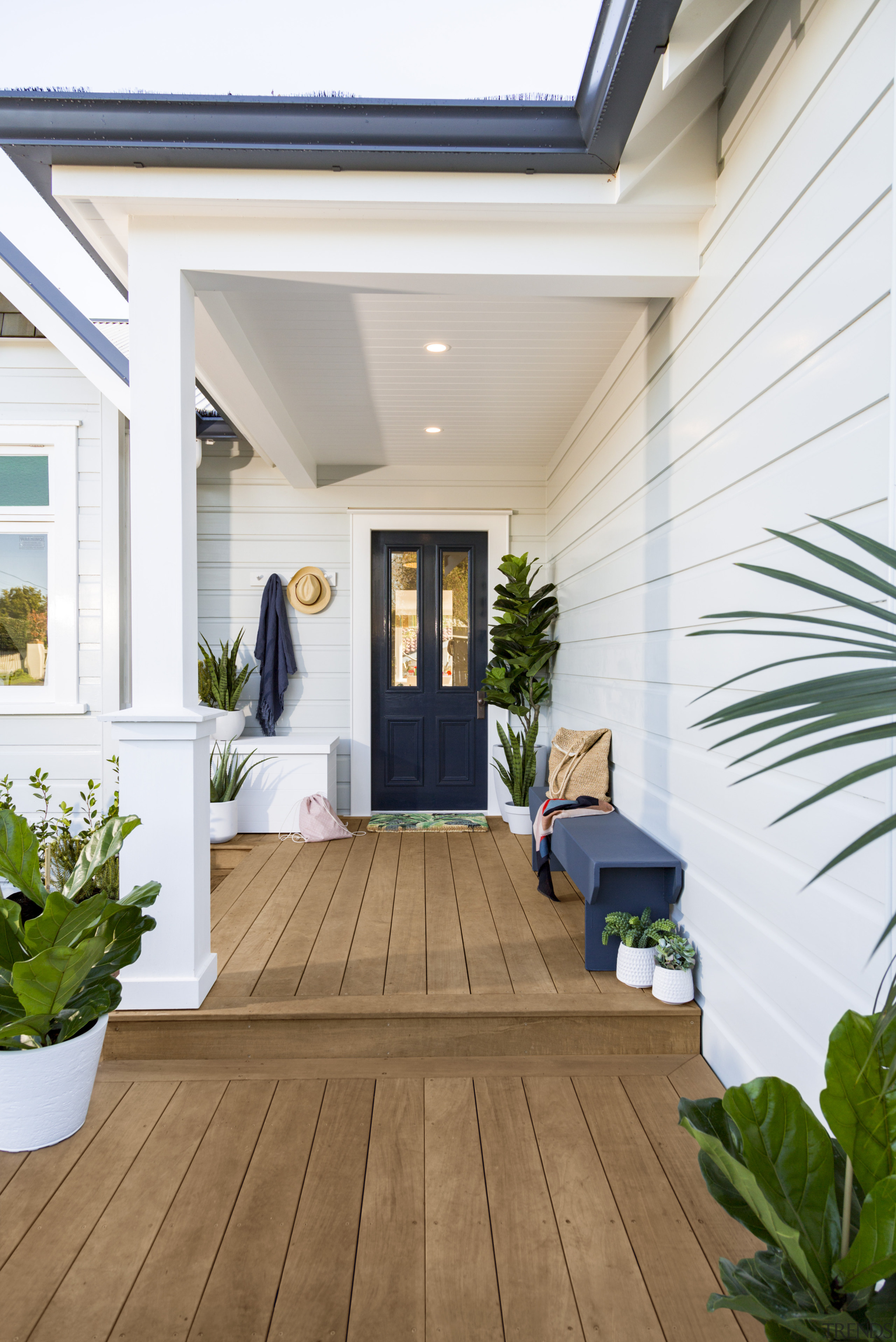 Emily Sommerville Ryanporchblueresene Hf Perglacial Bluecoastpoured Milkslipstreamgrey Sealdriftwoodphoto balcony, daylighting, deck, floor, flooring, hardwood, home, house, interior design, property, real estate, window, wood, wood flooring, white, brown