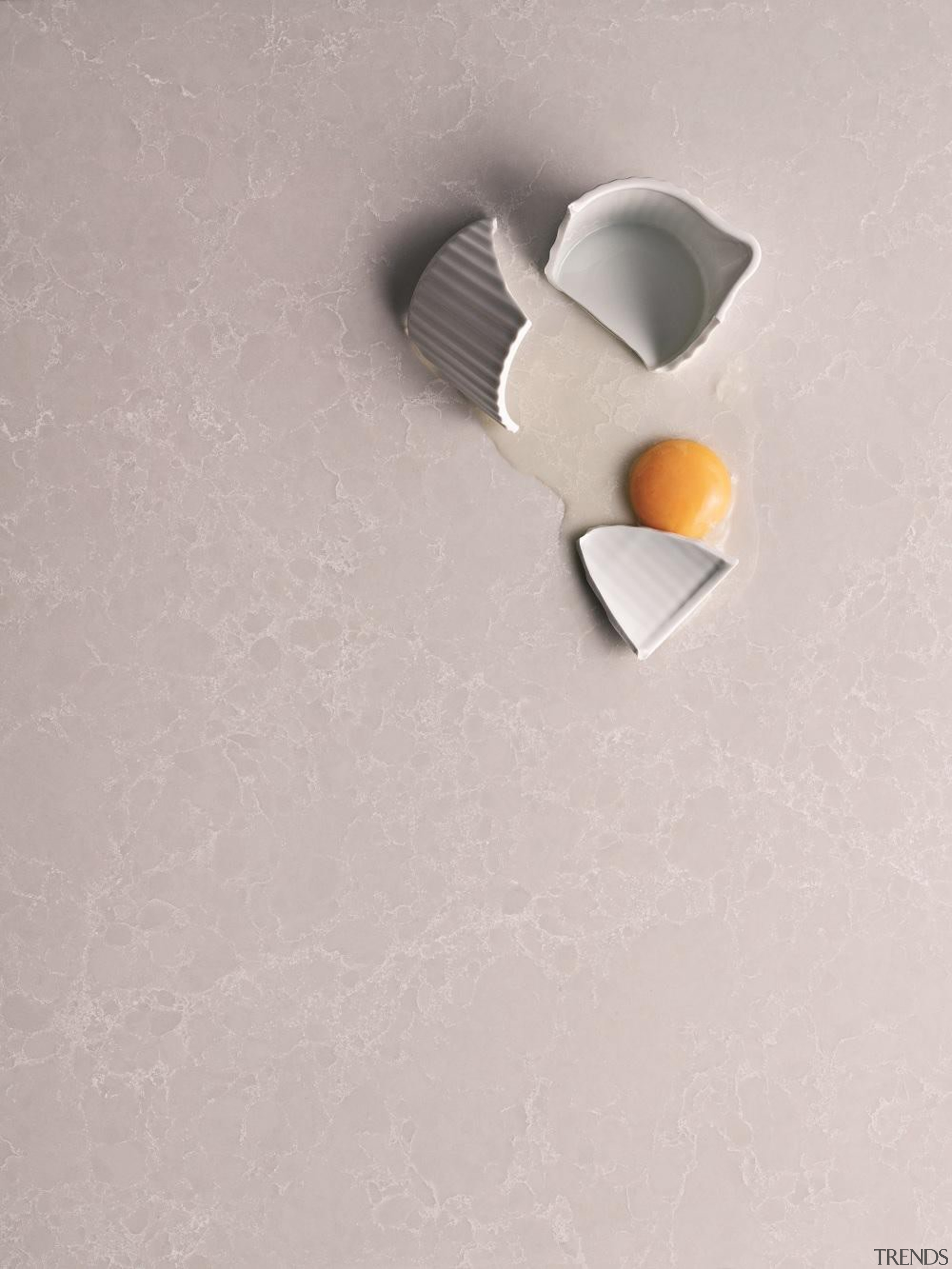 A white cool grey background with crisp white product design, gray