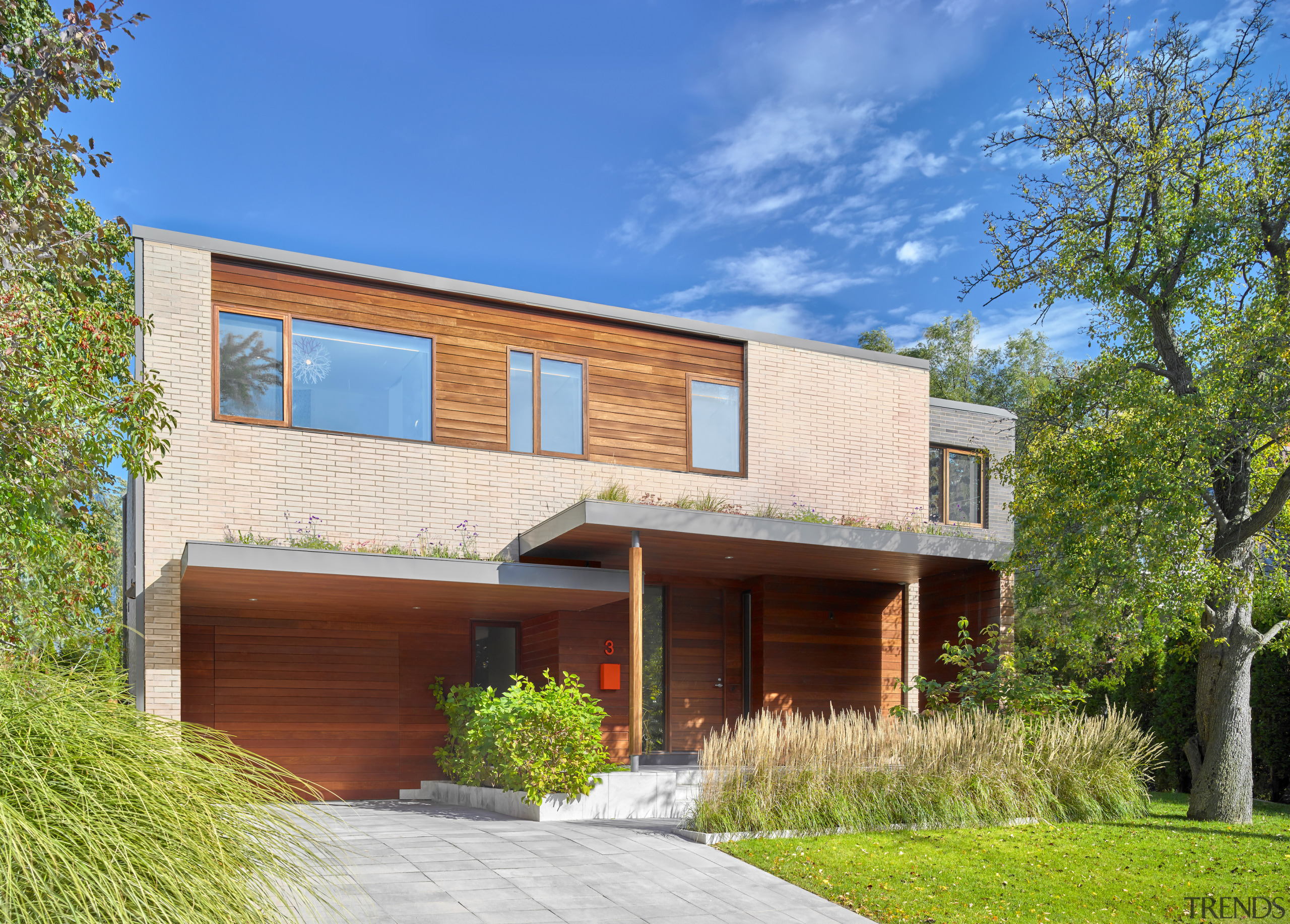 The planting scheme integrates native plant species, selected 