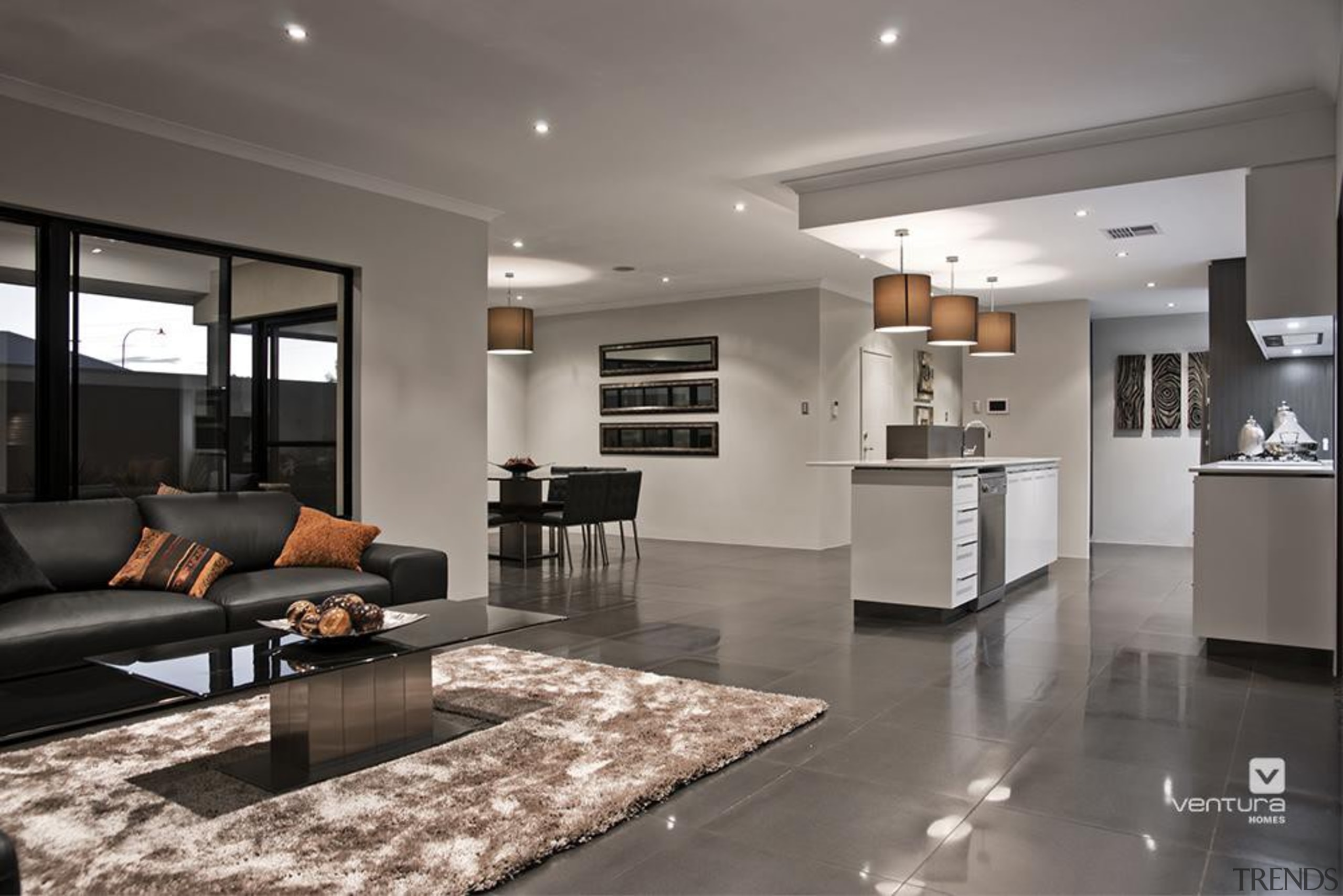 The Providence Display Home - The Providence Display floor, flooring, interior design, living room, property, real estate, gray