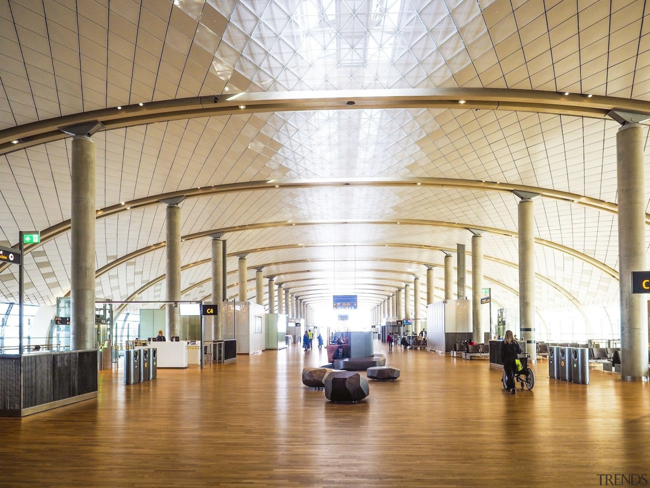 Architect: Nordic Office of ArchitecturePhotography by Dag airport terminal, architecture, ceiling, daylighting, infrastructure, leisure centre, structure, tourist attraction, white, brown