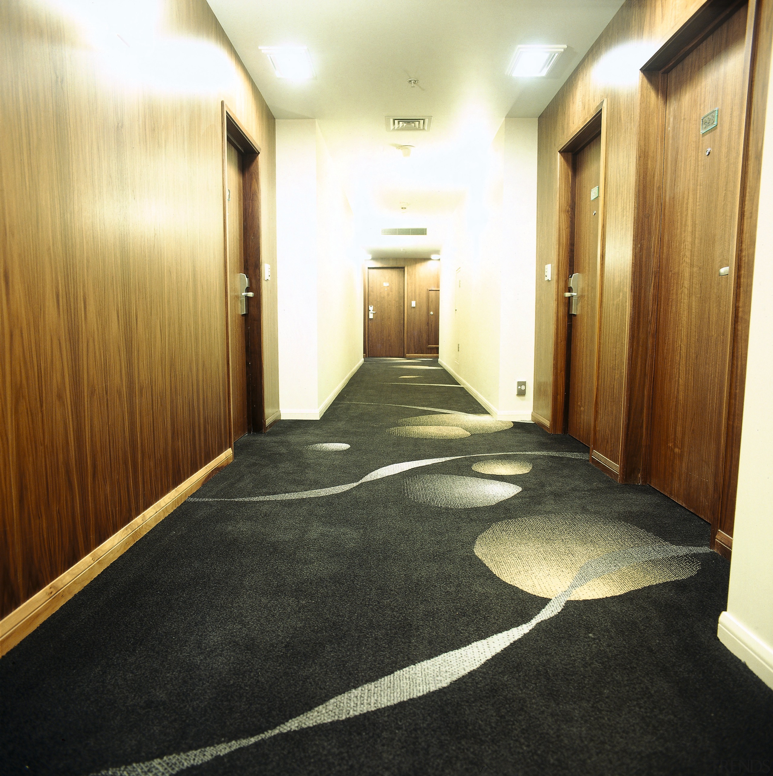 A view of the carpeting used in the carpet, ceiling, floor, flooring, hardwood, interior design, lobby, property, real estate, room, wall, wood, wood flooring, black