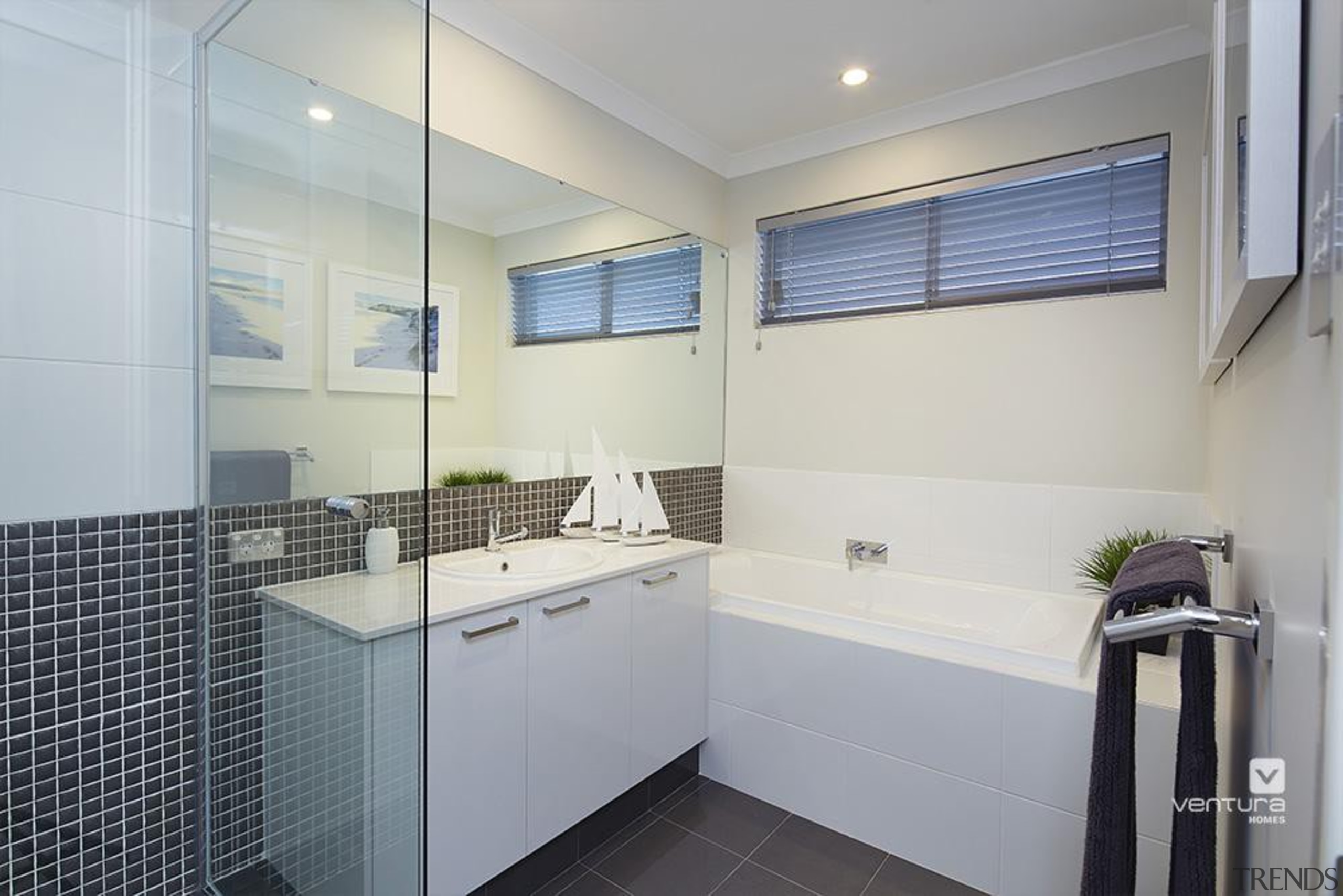 Bathroom design. - The Meridian Two Storey Display bathroom, interior design, property, real estate, room, gray