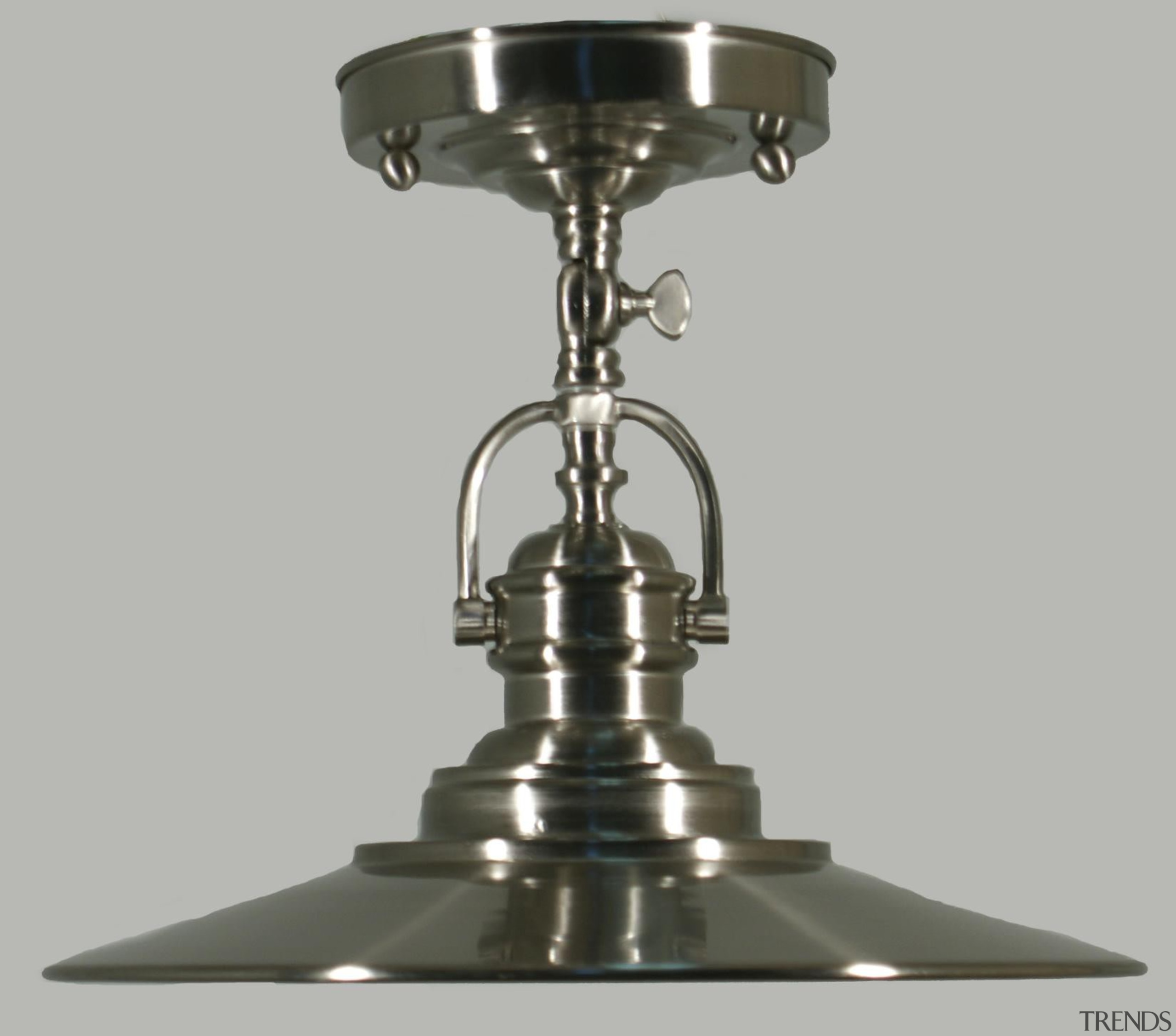 "Industrial" CTC (Nickle), from Lighting Inspiration brass, ceiling fixture, light fixture, lighting, metal, product design, gray