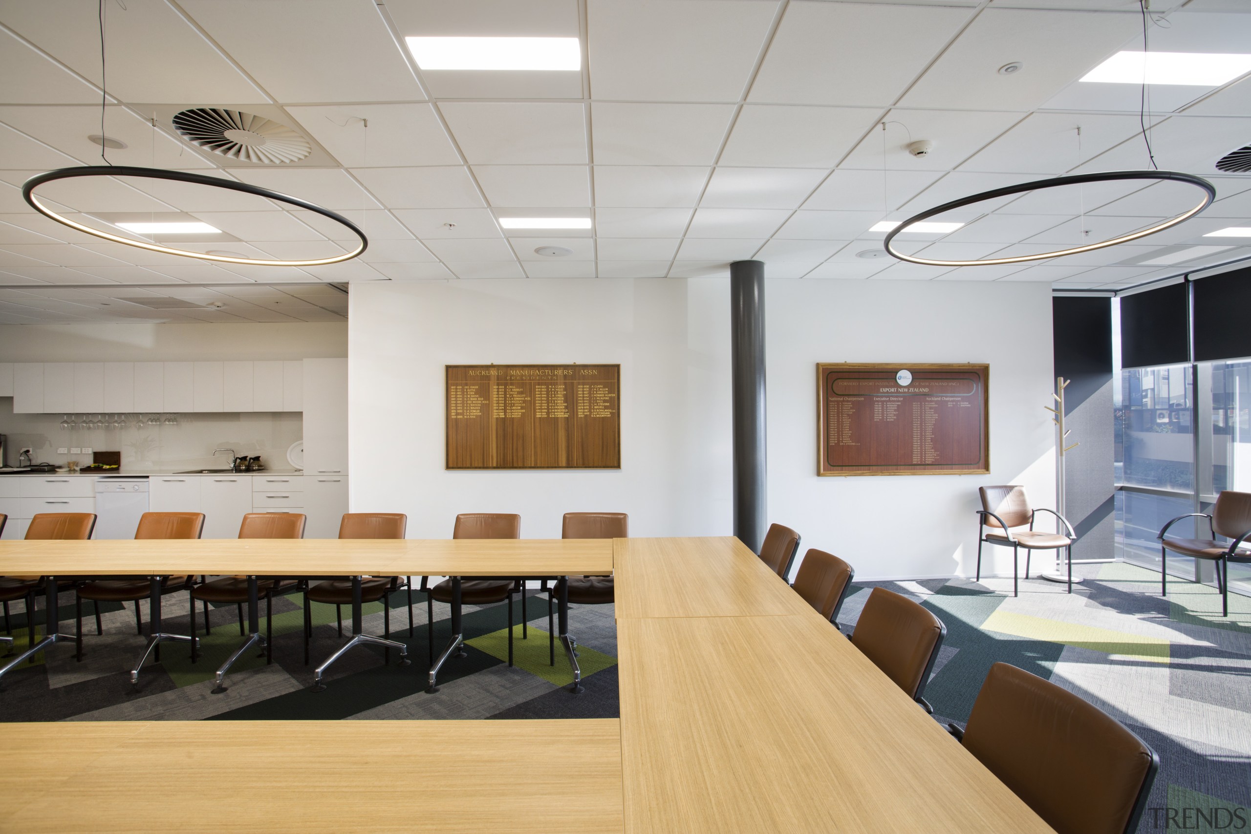 The board room in the new EMA head ceiling, conference hall, daylighting, interior design, office, gray