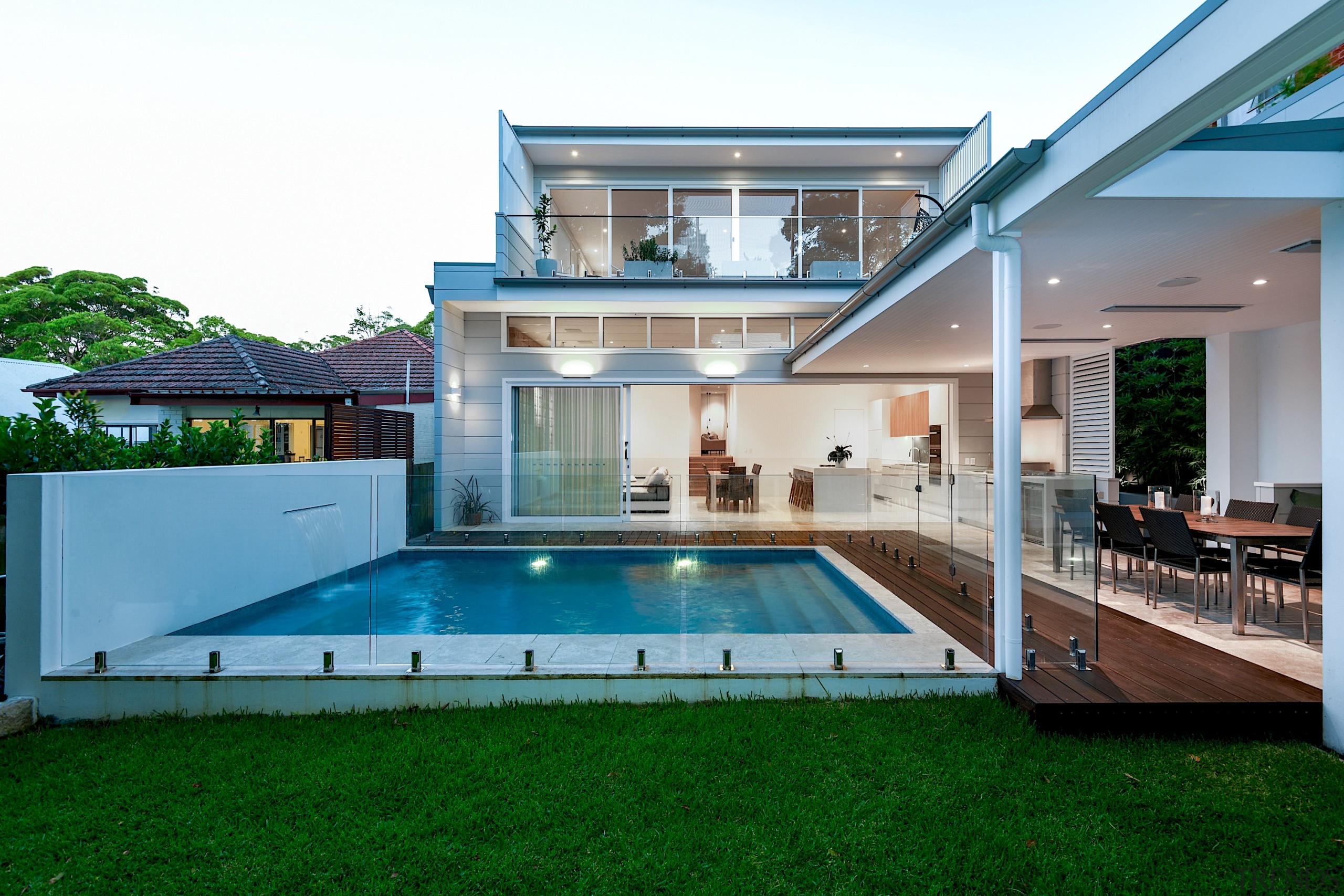 The Design Consultant – Highly Commended – 2019 architecture, backyard, building, courtyard, estate, facade, grass, home, house, interior design, leisure, leisure centre, property, real estate, residential area, resort, swimming pool, villa, yard, white