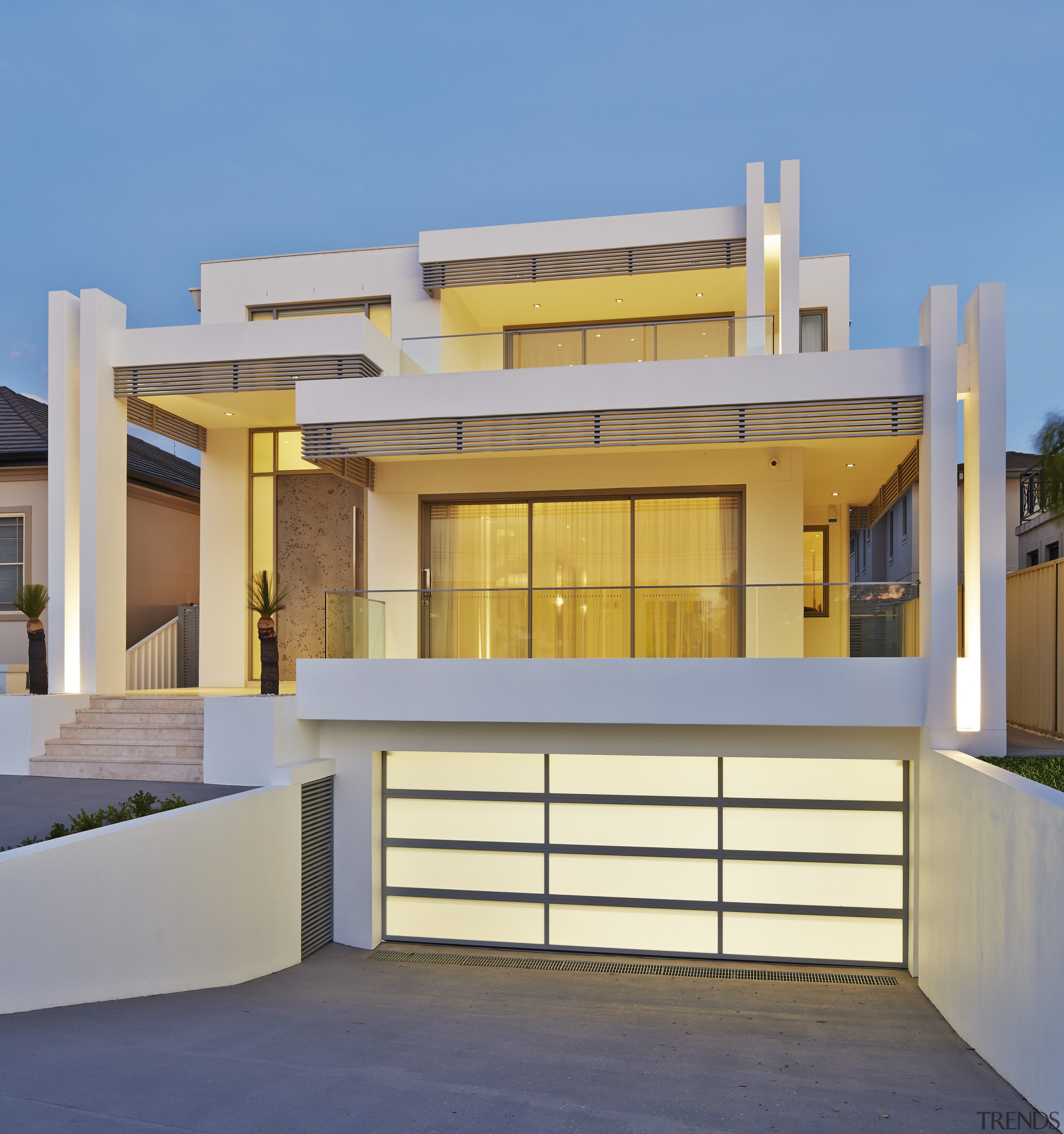 This home was designed and built by Starr architecture, elevation, facade, home, house, property, real estate, residential area, gray