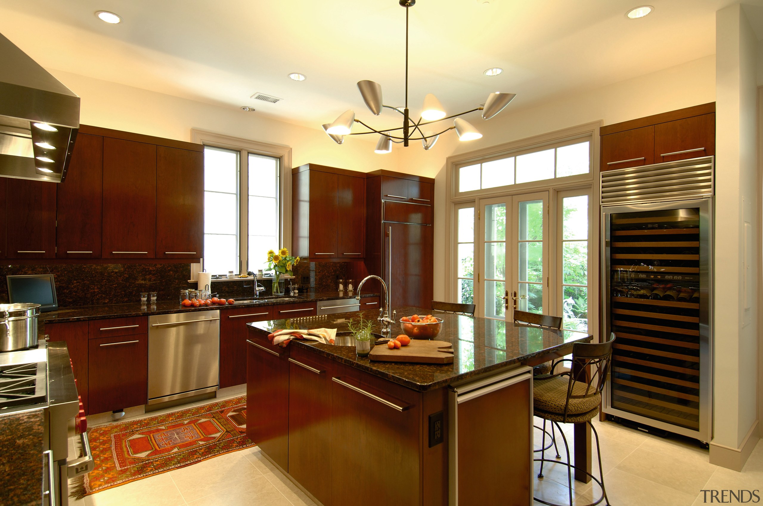 A view of some kitchen cabinetry by Best cabinetry, ceiling, countertop, cuisine classique, interior design, kitchen, real estate, room, brown, orange