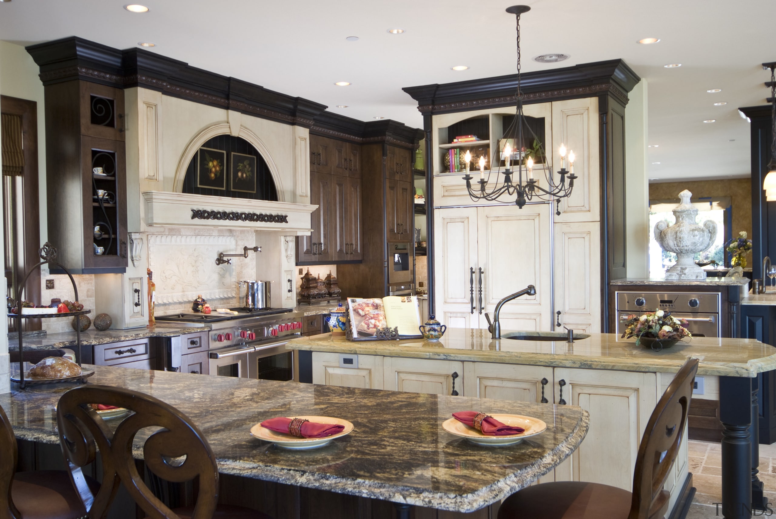 Pacific Crest Industries design and manufacture custom cabinetry countertop, cuisine classique, interior design, kitchen, room, gray, black