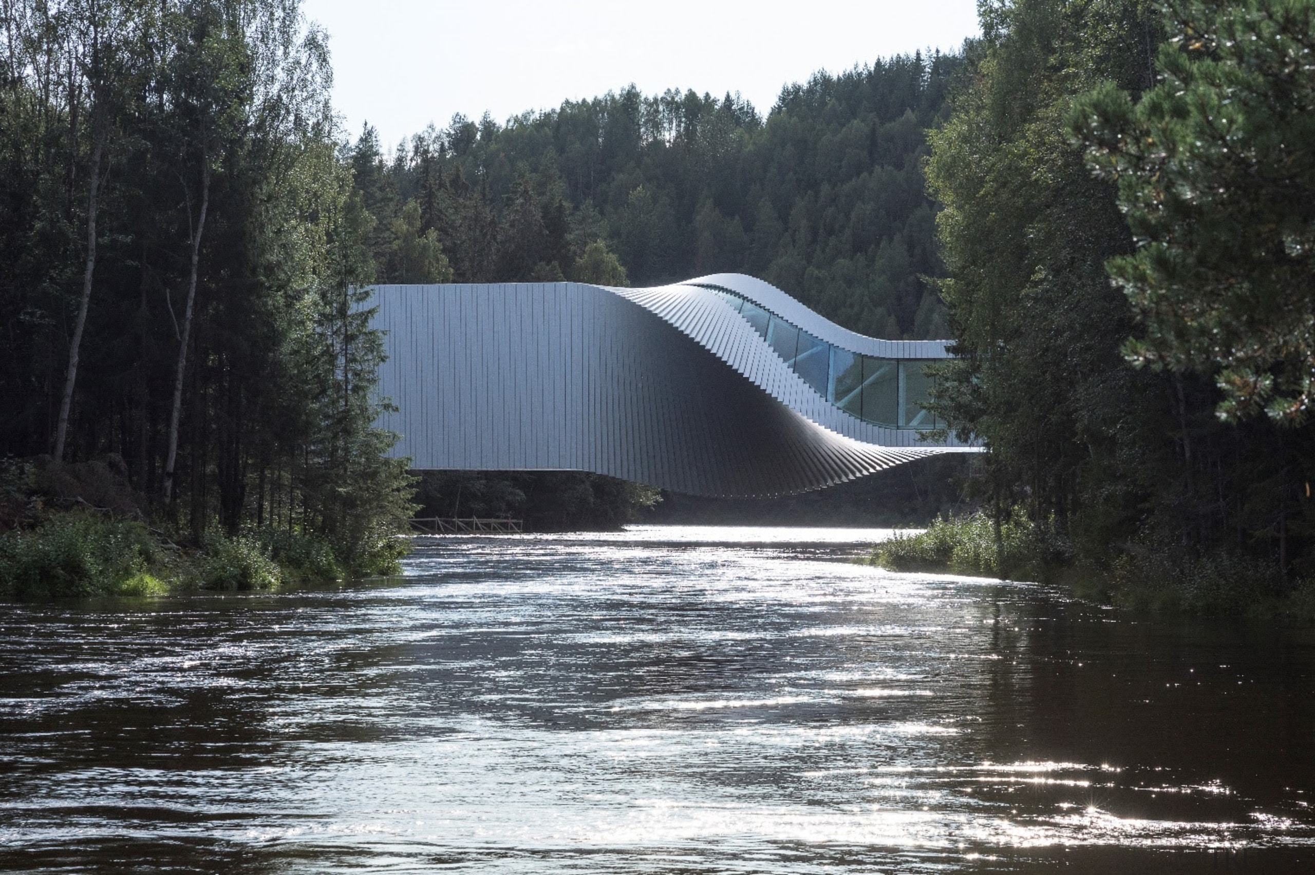 The Twist Museum – an imaginative turn for architecture, bank, lake, river, state park, tree, water, water resources, watercourse, waterway, black