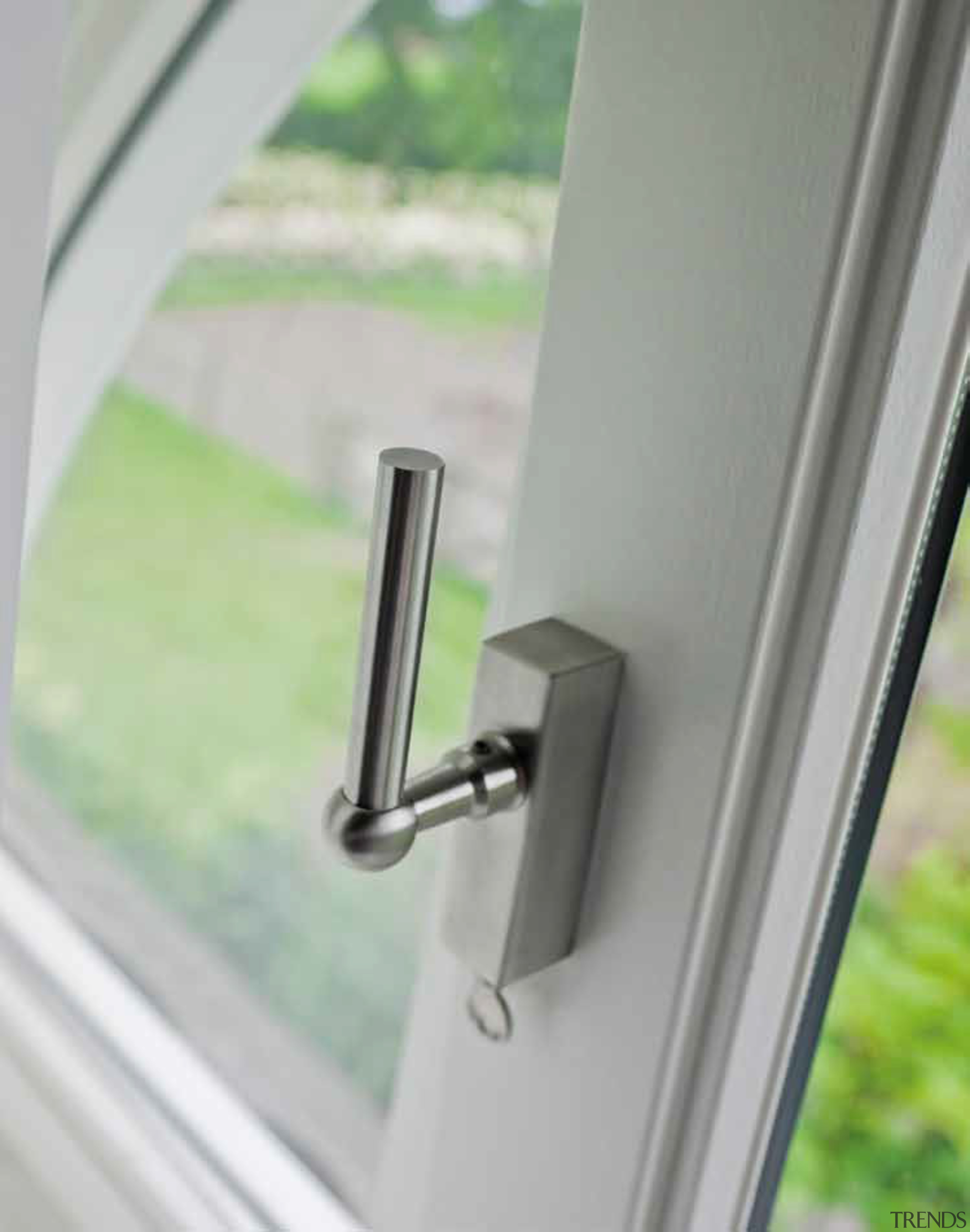 FVL100-DKLOCK - Locking Tilt and Turn Window Handle. angle, glass, lock, window, gray