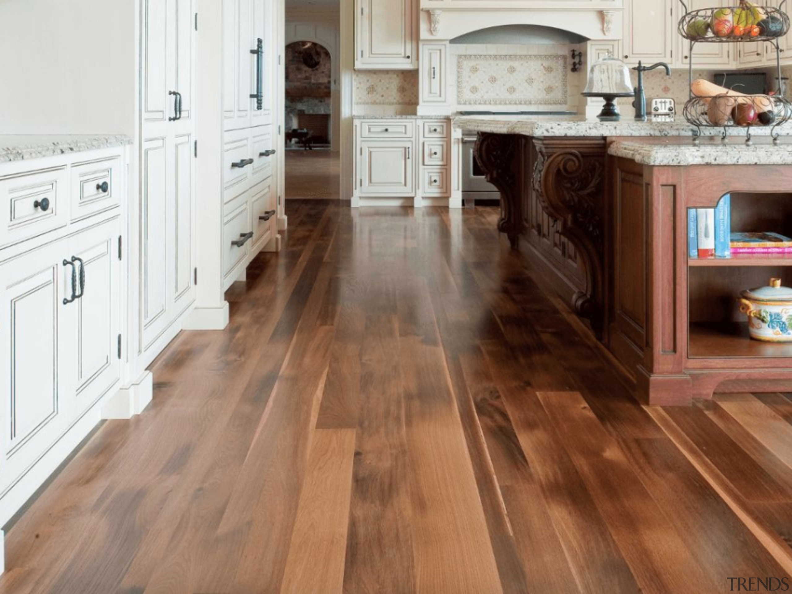 See more here cabinetry, countertop, cuisine classique, floor, flooring, hardwood, kitchen, laminate flooring, tile, wood, wood flooring, wood stain, brown, white