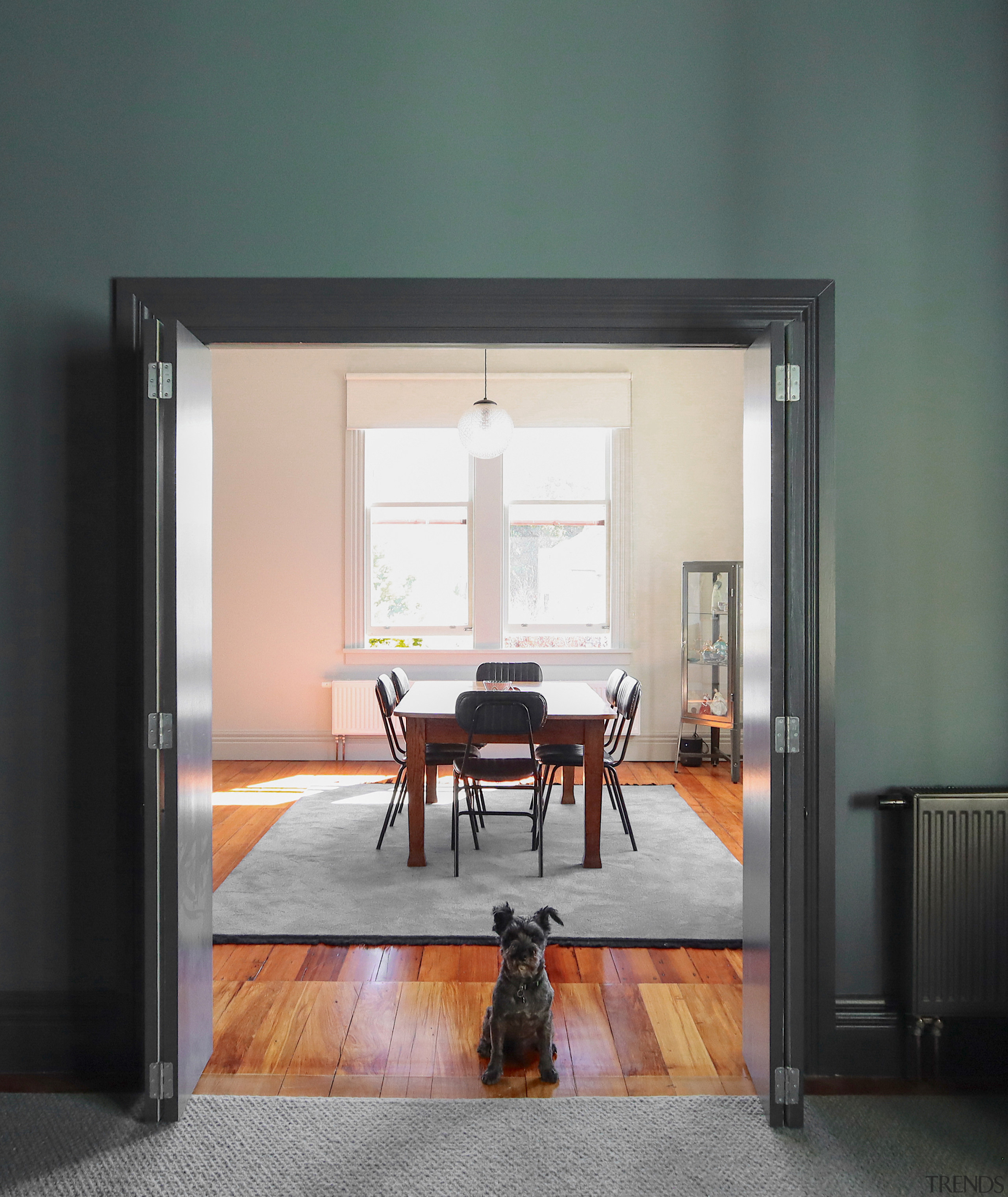 A green-based grey was used in varying depths 