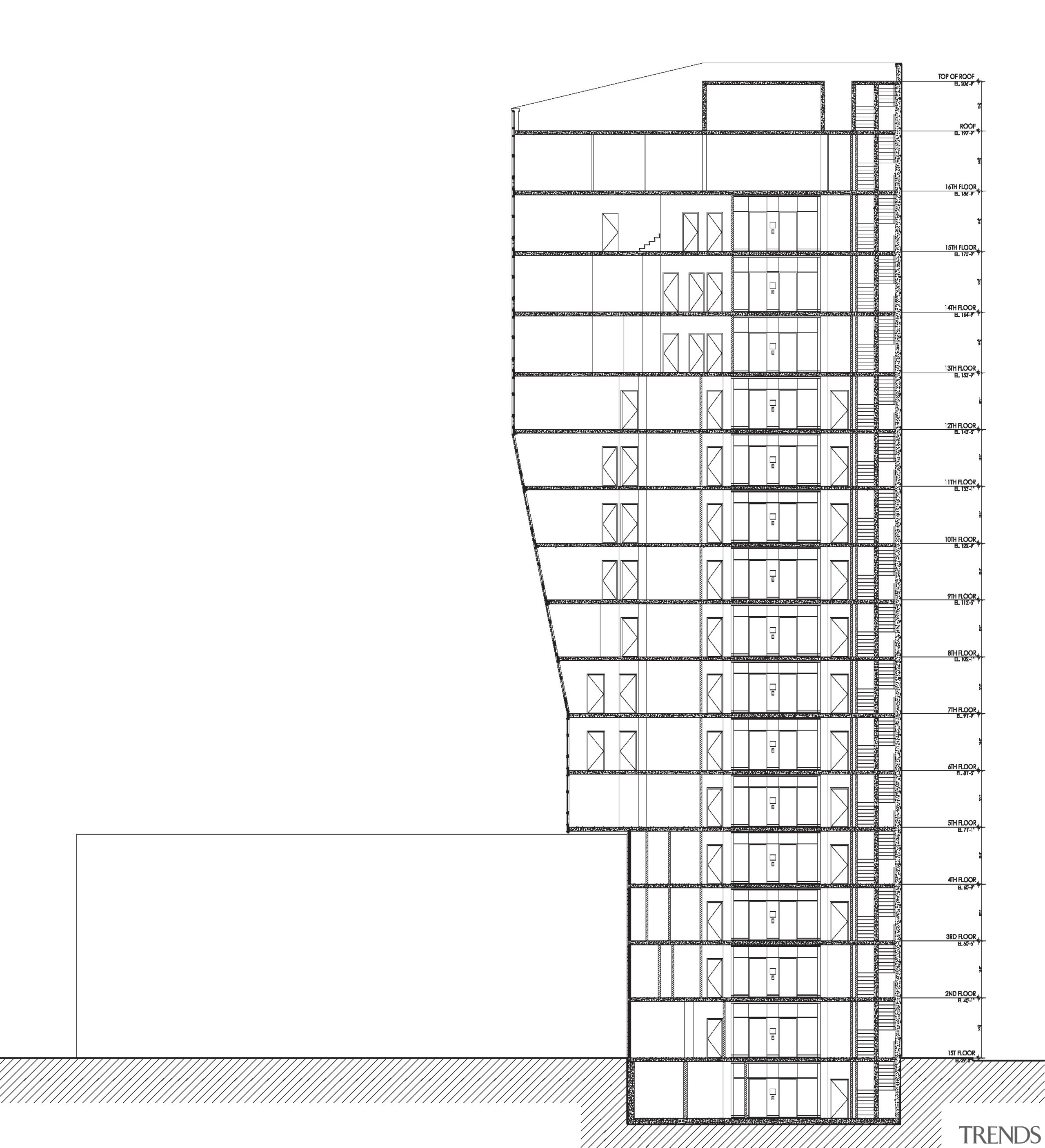 Four shades of blue glass were used to angle, area, black and white, diagram, drawing, font, line, product design, structure, text, white