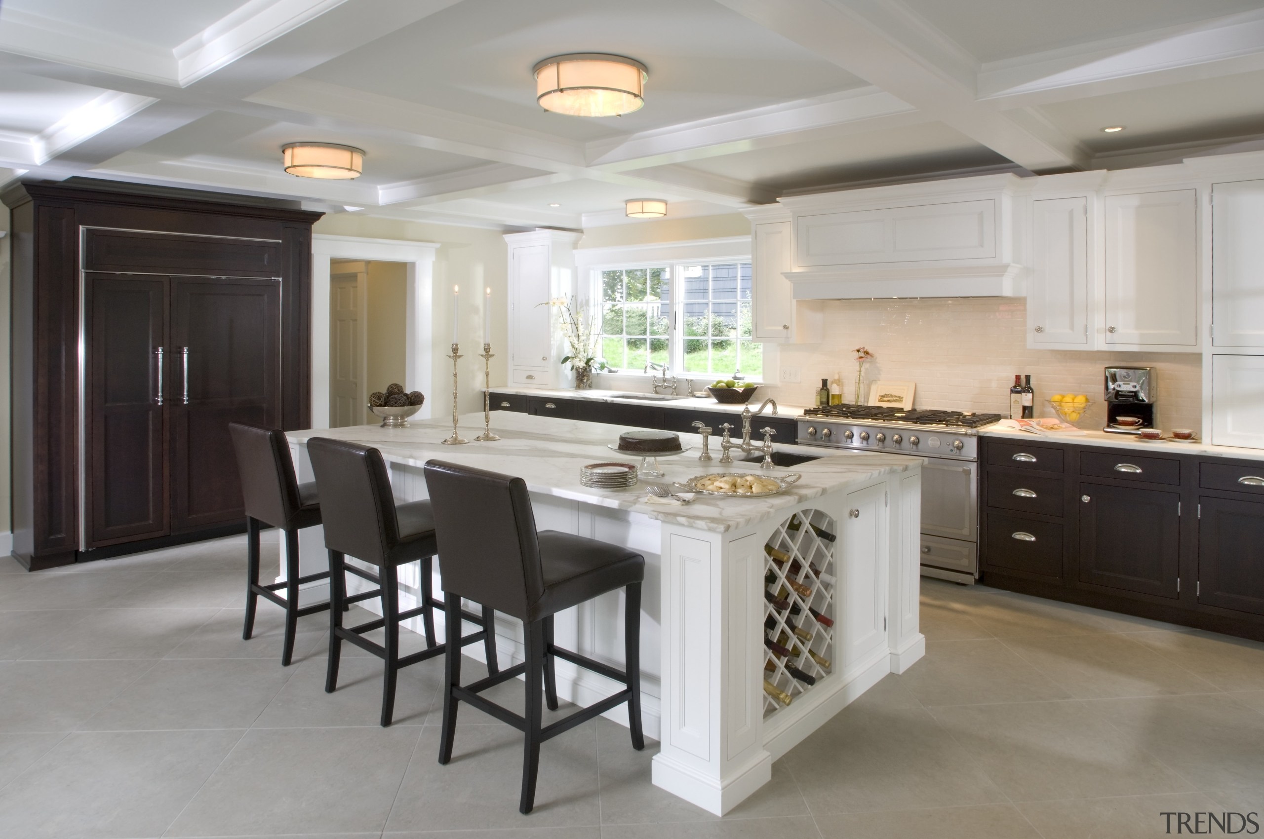 View of classically styled kitchen designed by St. cabinetry, countertop, cuisine classique, floor, flooring, interior design, kitchen, room, wood flooring, gray