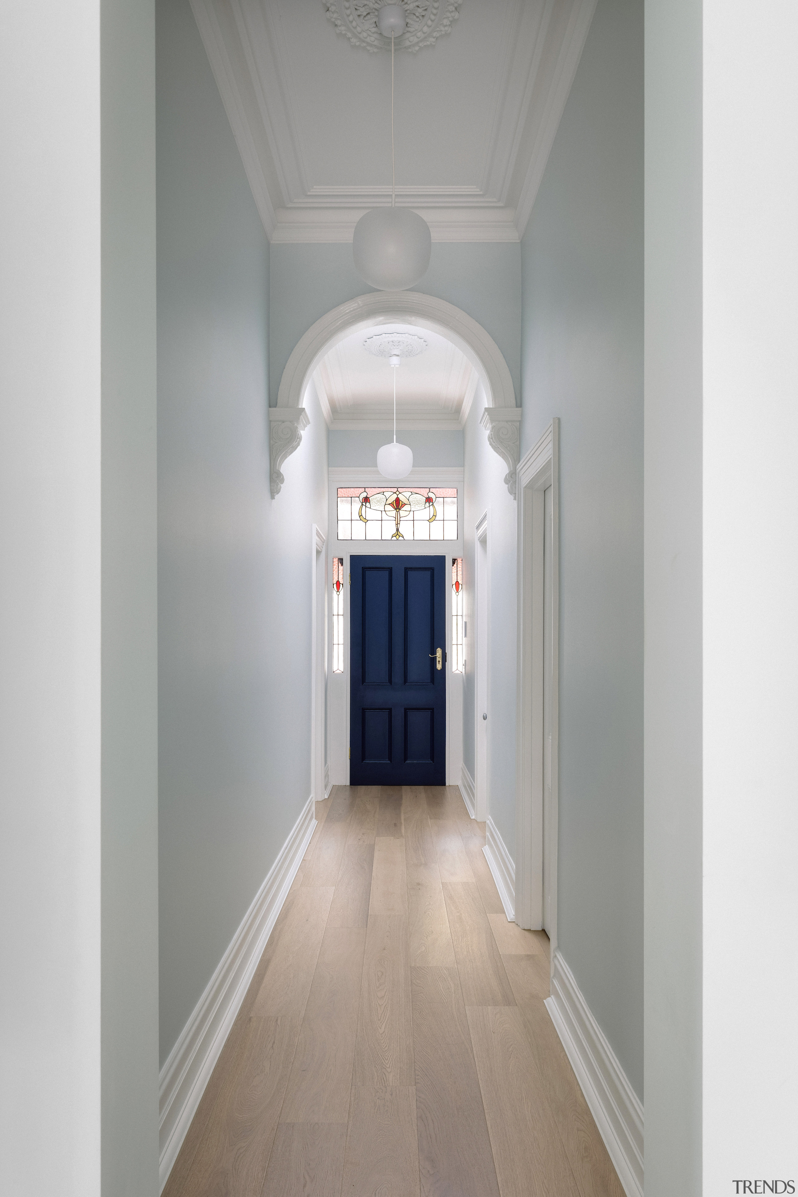 The existing front of the home has been 