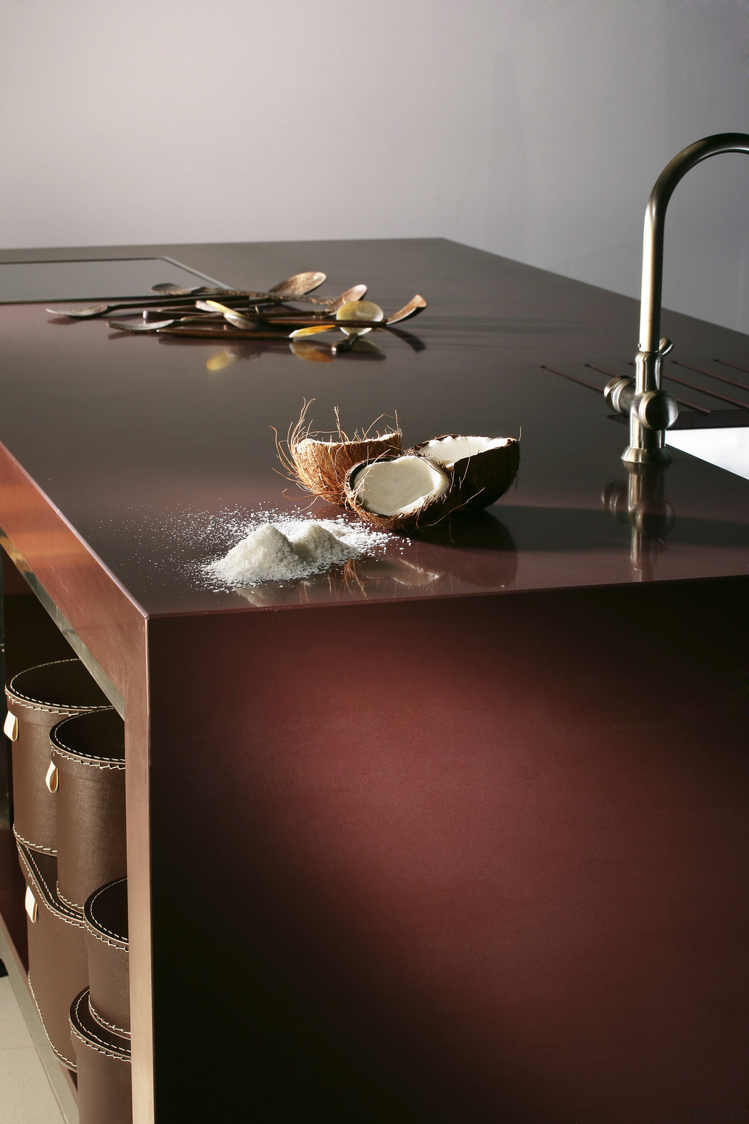 Other silestone surfaces include, Koan and Gedastu from furniture, product design, table, tap, gray