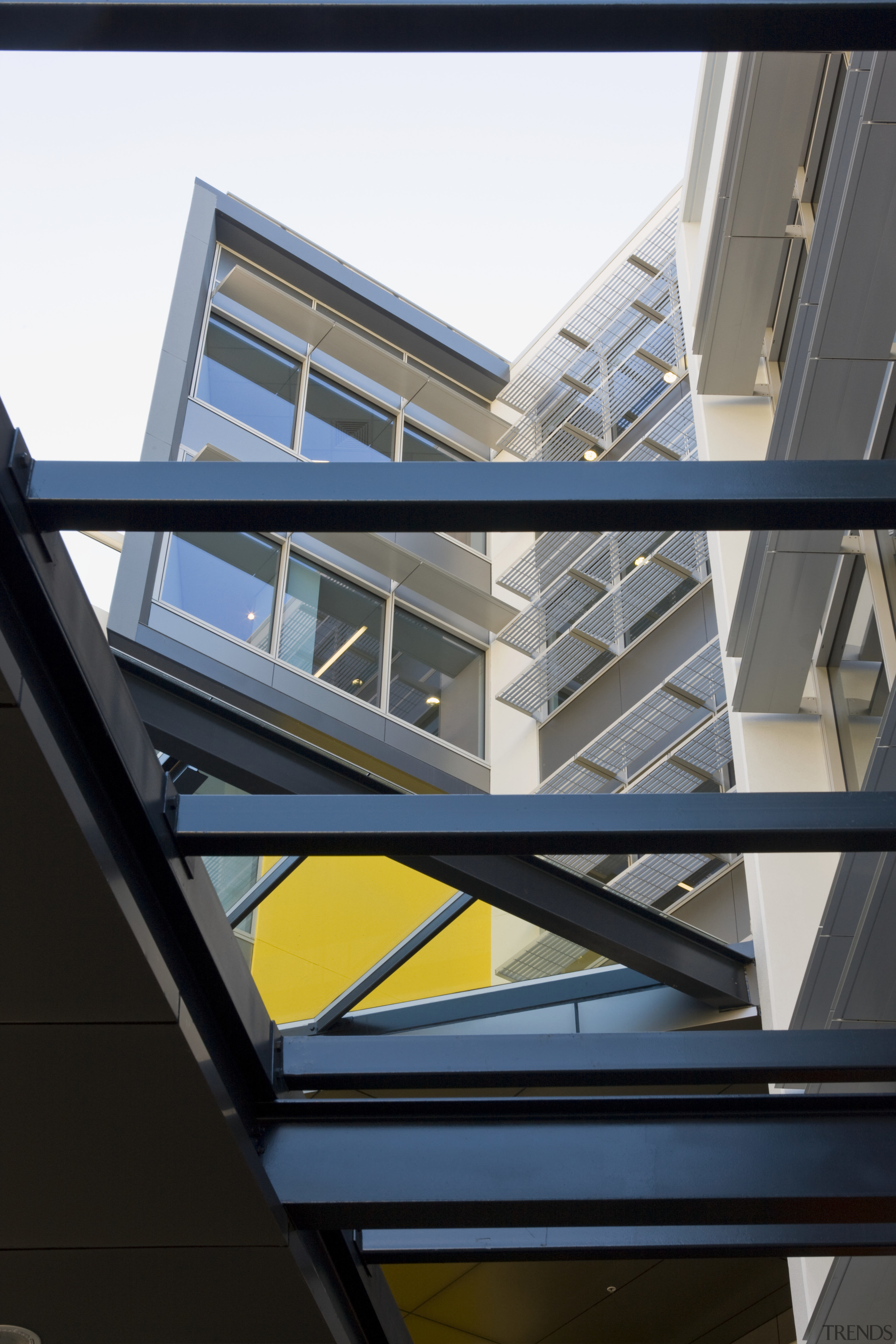 Image of the Centenary Square offices in Brisbane angle, architecture, balcony, building, daylighting, facade, glass, house, structure, window, black
