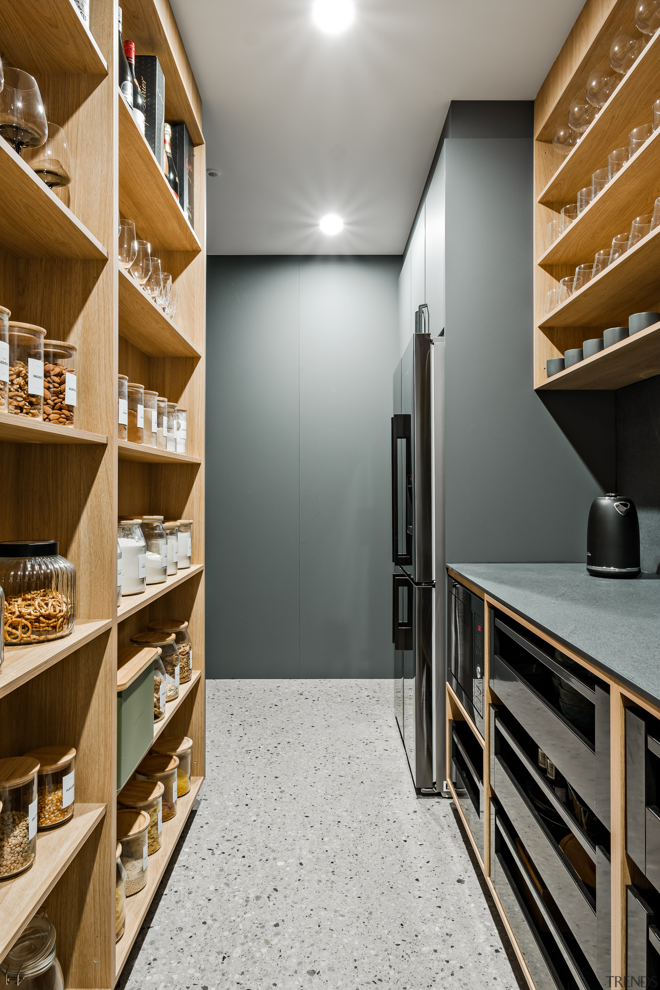 The kitchen's butler's pantry, exhibiting the relaxing tone 