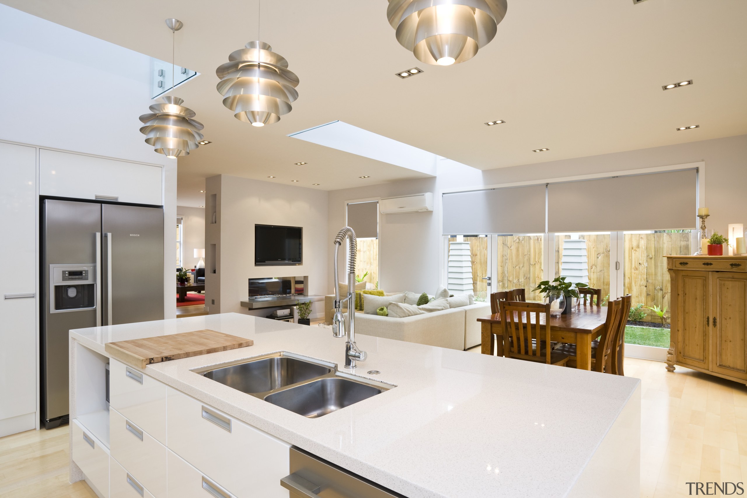 View of a kitchen in a house designed ceiling, countertop, cuisine classique, home, interior design, kitchen, property, real estate, room, white