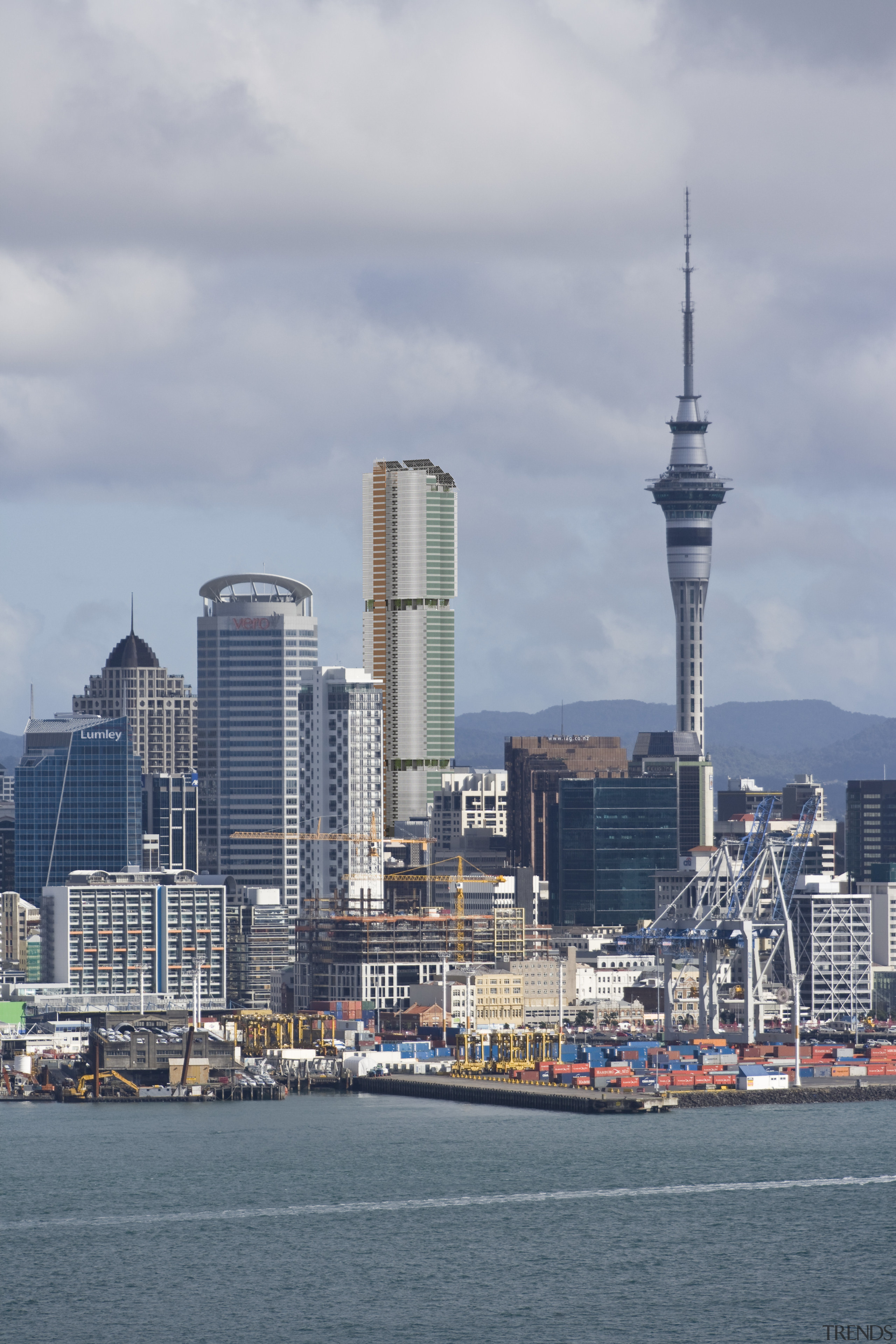 View of a conceptual drawing of the proposed building, city, cityscape, daytime, downtown, harbor, metropolis, metropolitan area, river, sea, sky, skyline, skyscraper, tower, tower block, urban area, water, gray