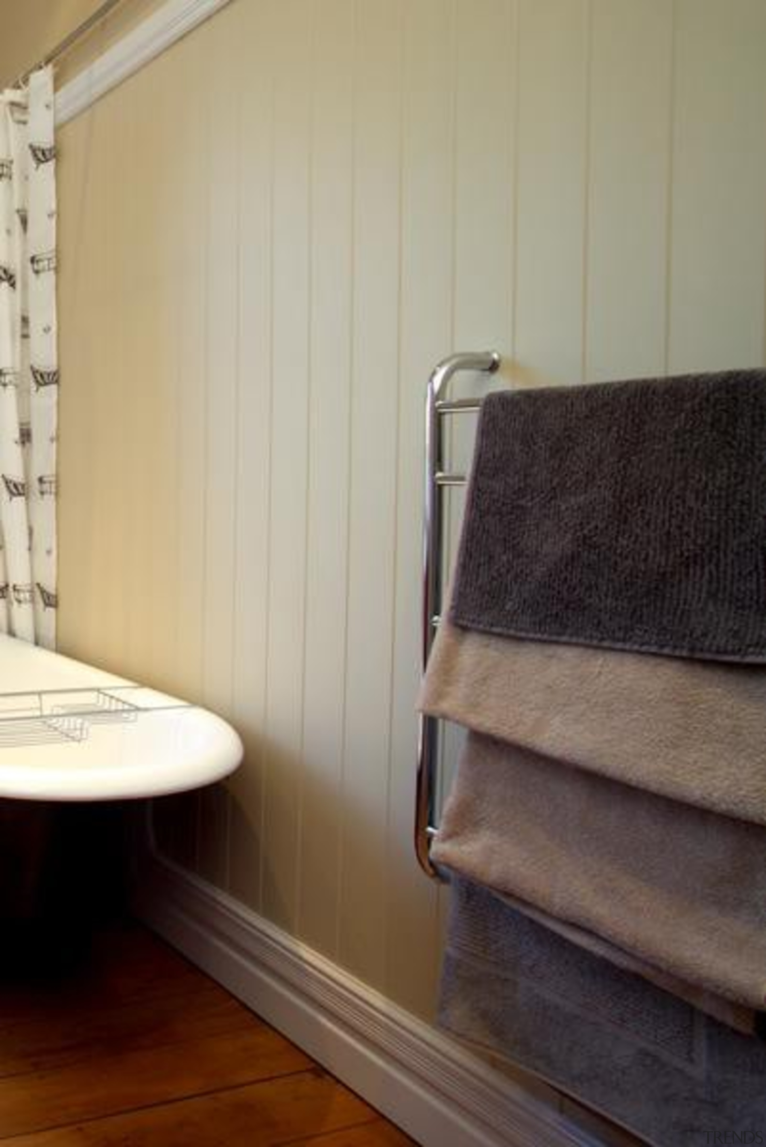 HardieGroove Lining - HardieGroove Lining 3 - bathroom bathroom, curtain, floor, flooring, furniture, hardwood, interior design, laminate flooring, plumbing fixture, room, sink, tile, wall, window, window covering, window treatment, wood, wood flooring, orange