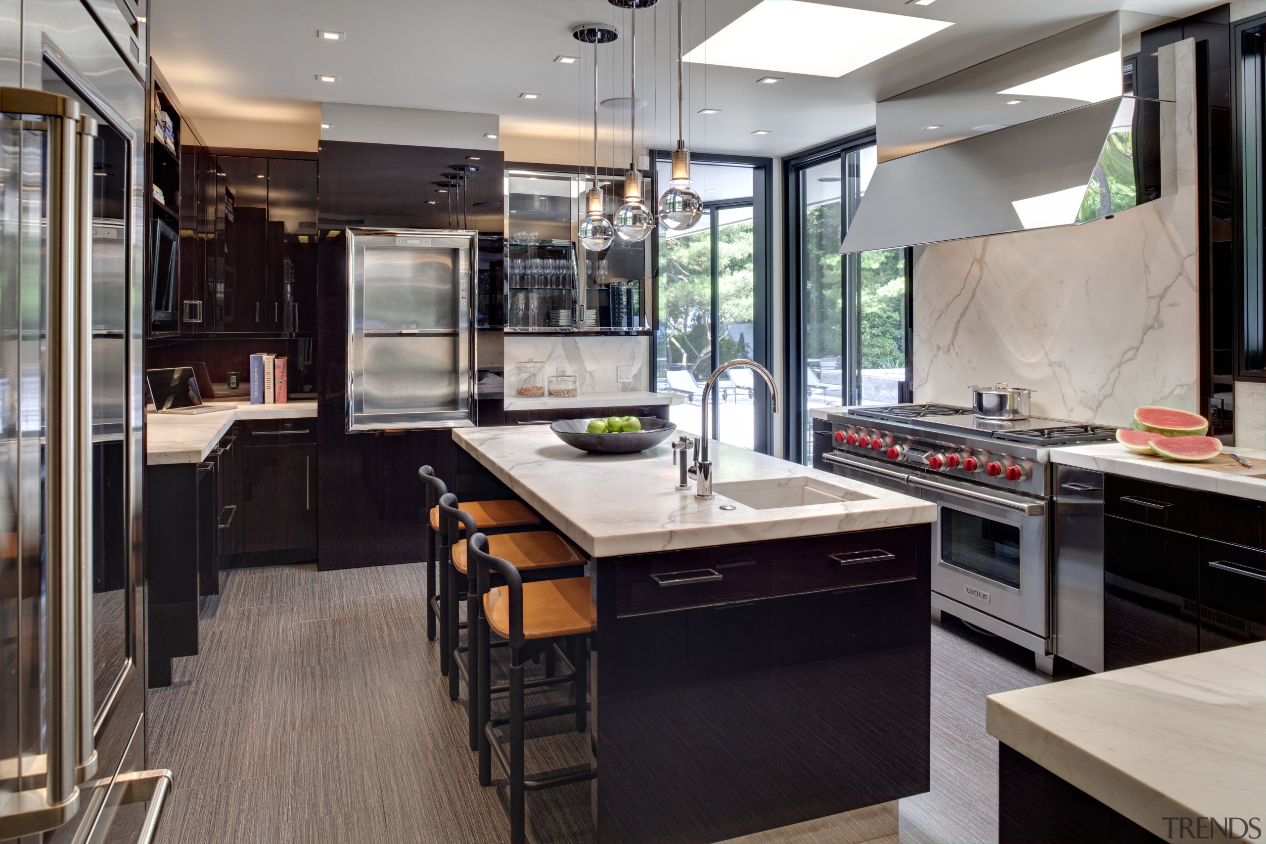 View of kitchen in a 1970's house that countertop, interior design, kitchen, real estate, gray, black