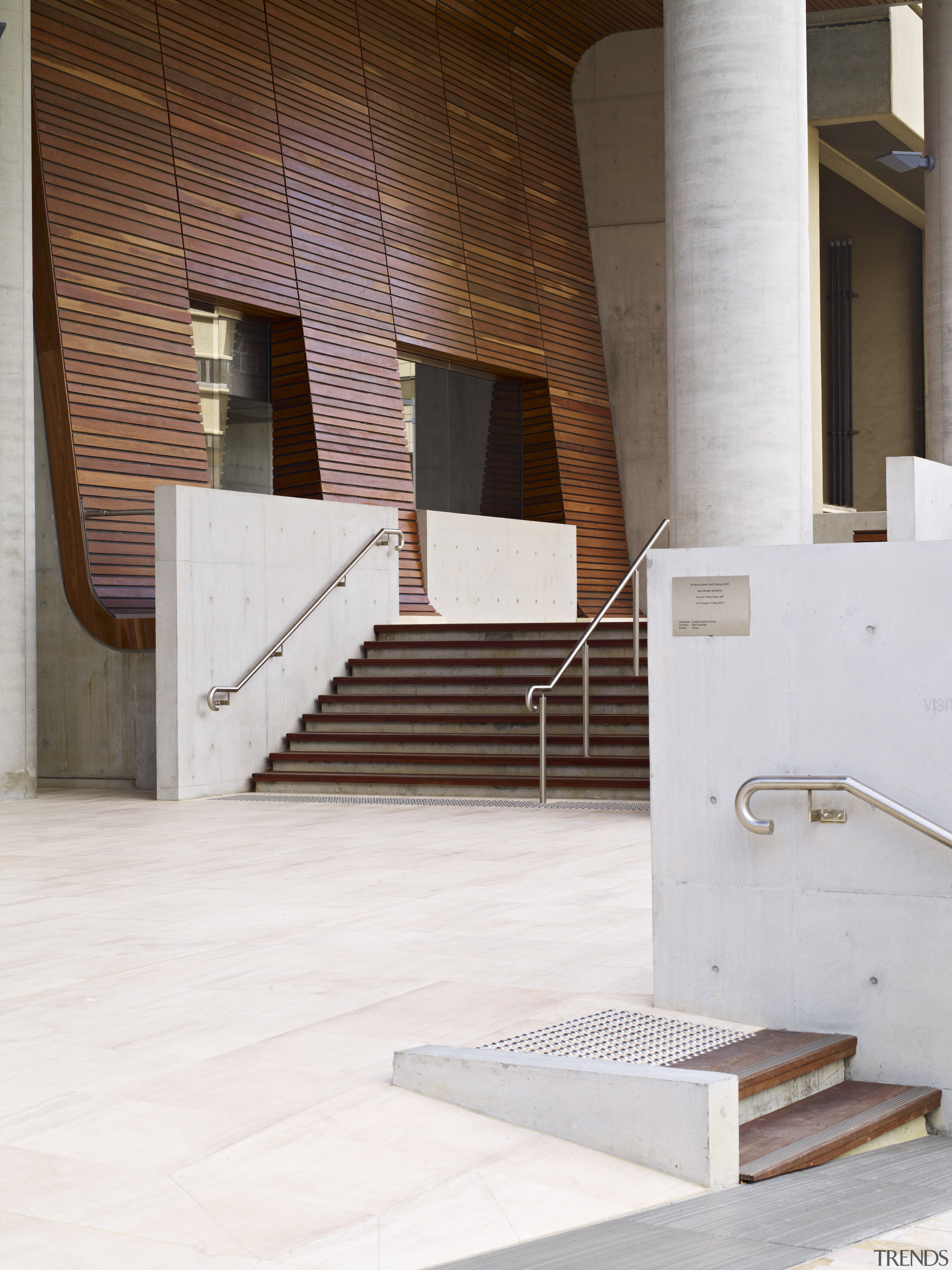 Ark North Sydney, NSW. Architect: Rice Daubney - architecture, facade, floor, house, stairs, wall, white, brown