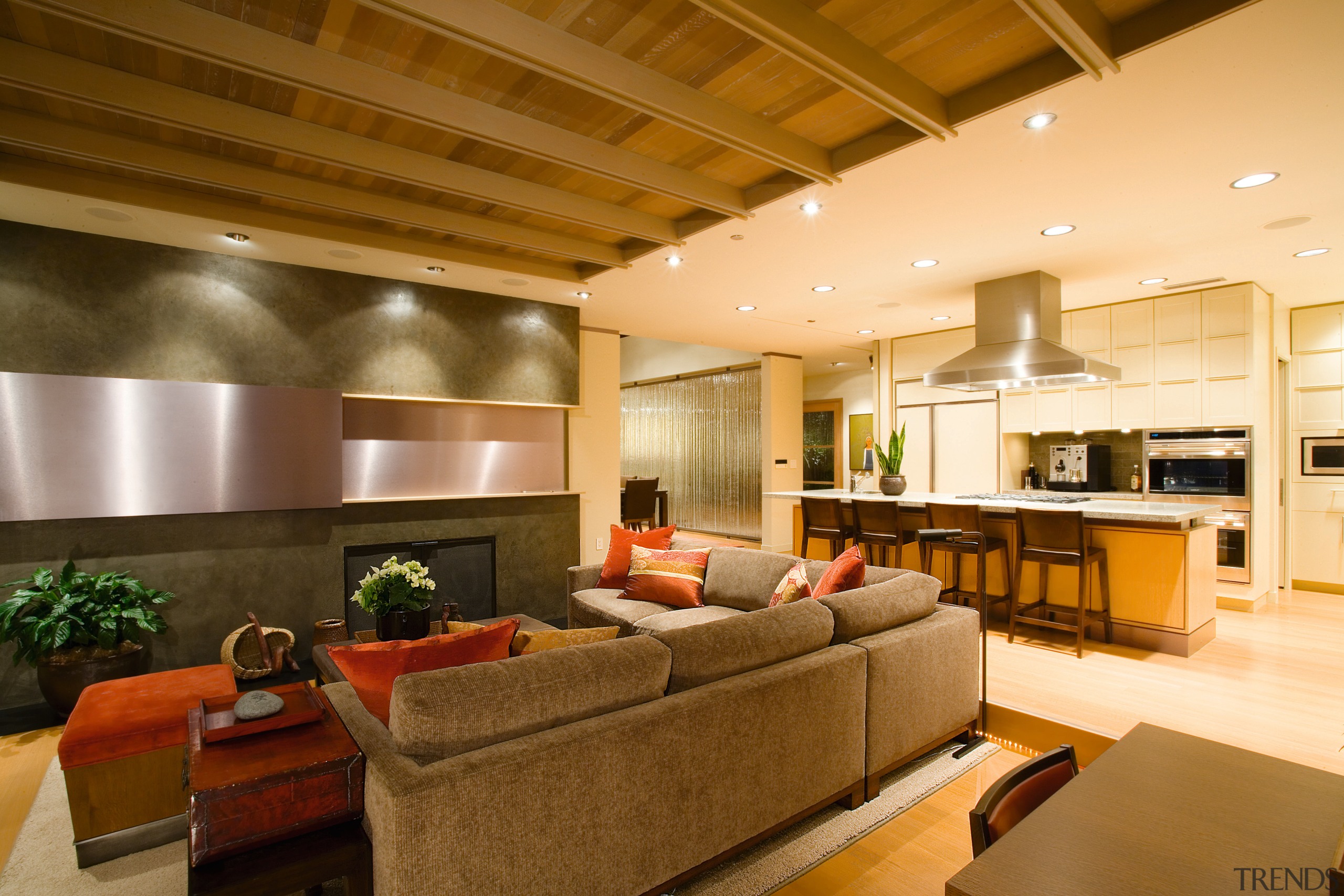 view of the formali living area looking out ceiling, interior design, living room, lobby, real estate, brown, orange