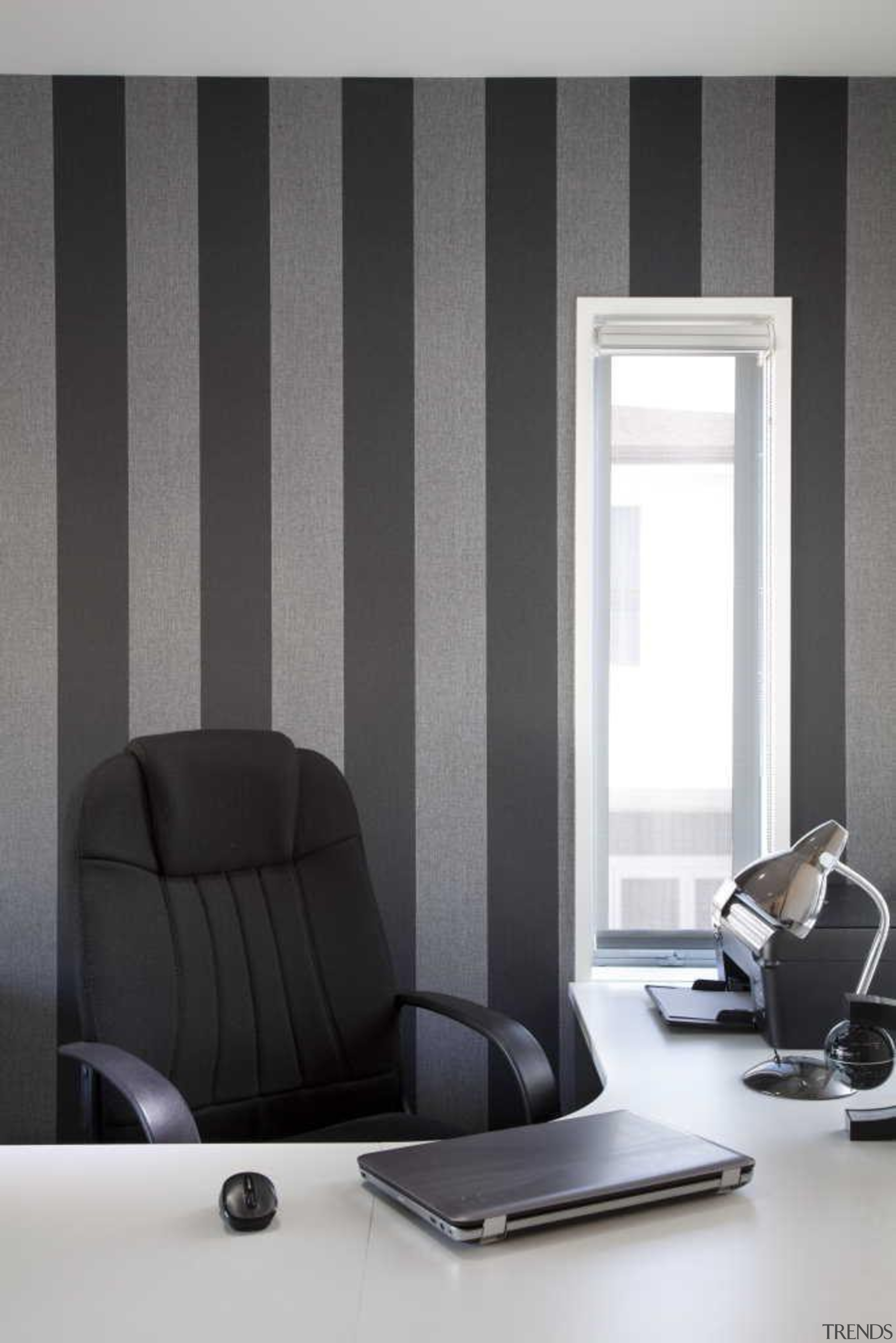 Work space with grey feature - Work Space angle, curtain, floor, furniture, interior design, living room, product design, shade, wall, wallpaper, window, window covering, window treatment, black, gray, white