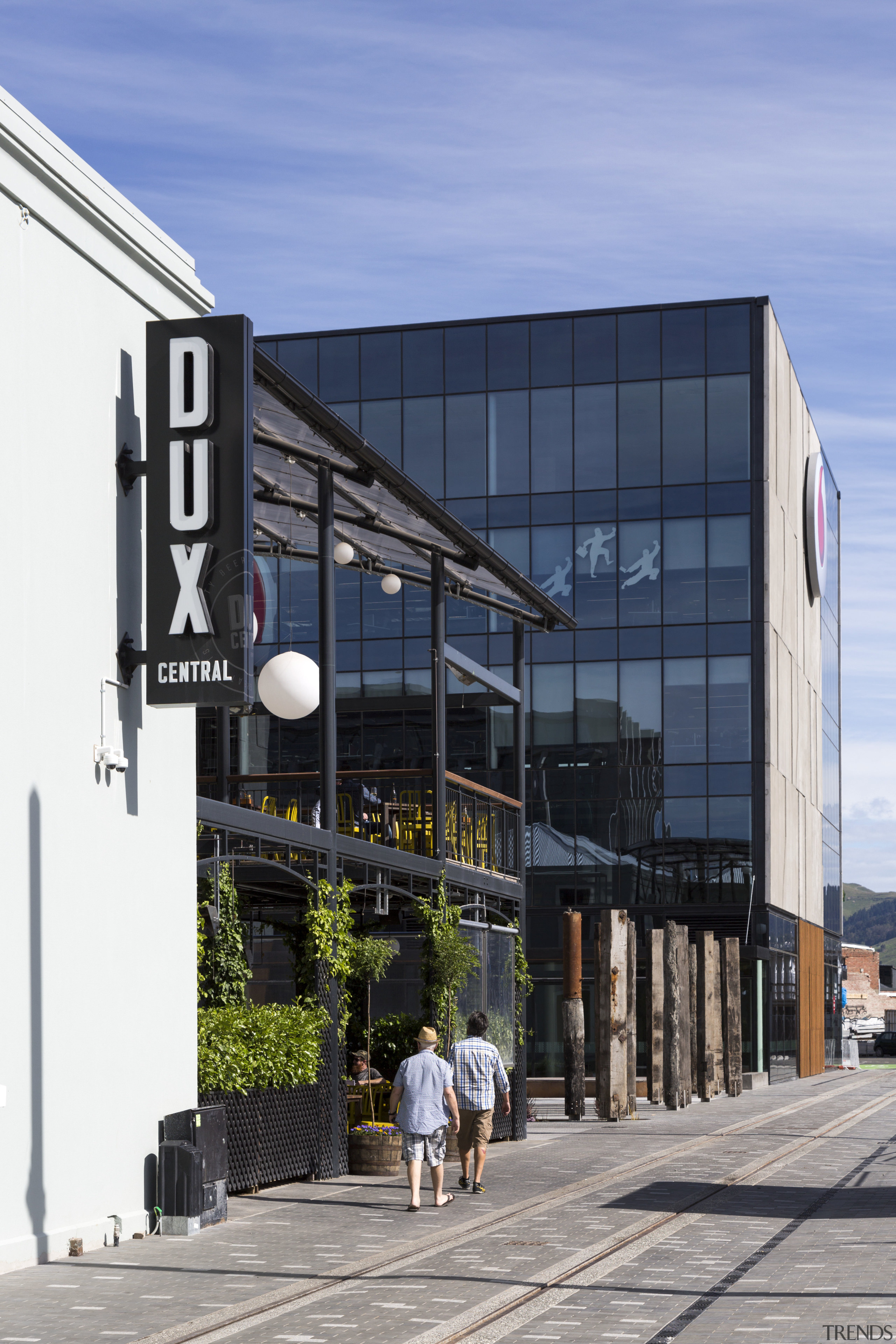 The Innovation Precinct in Christchurch is well served architecture, building, city, commercial building, corporate headquarters, downtown, facade, mixed use, teal