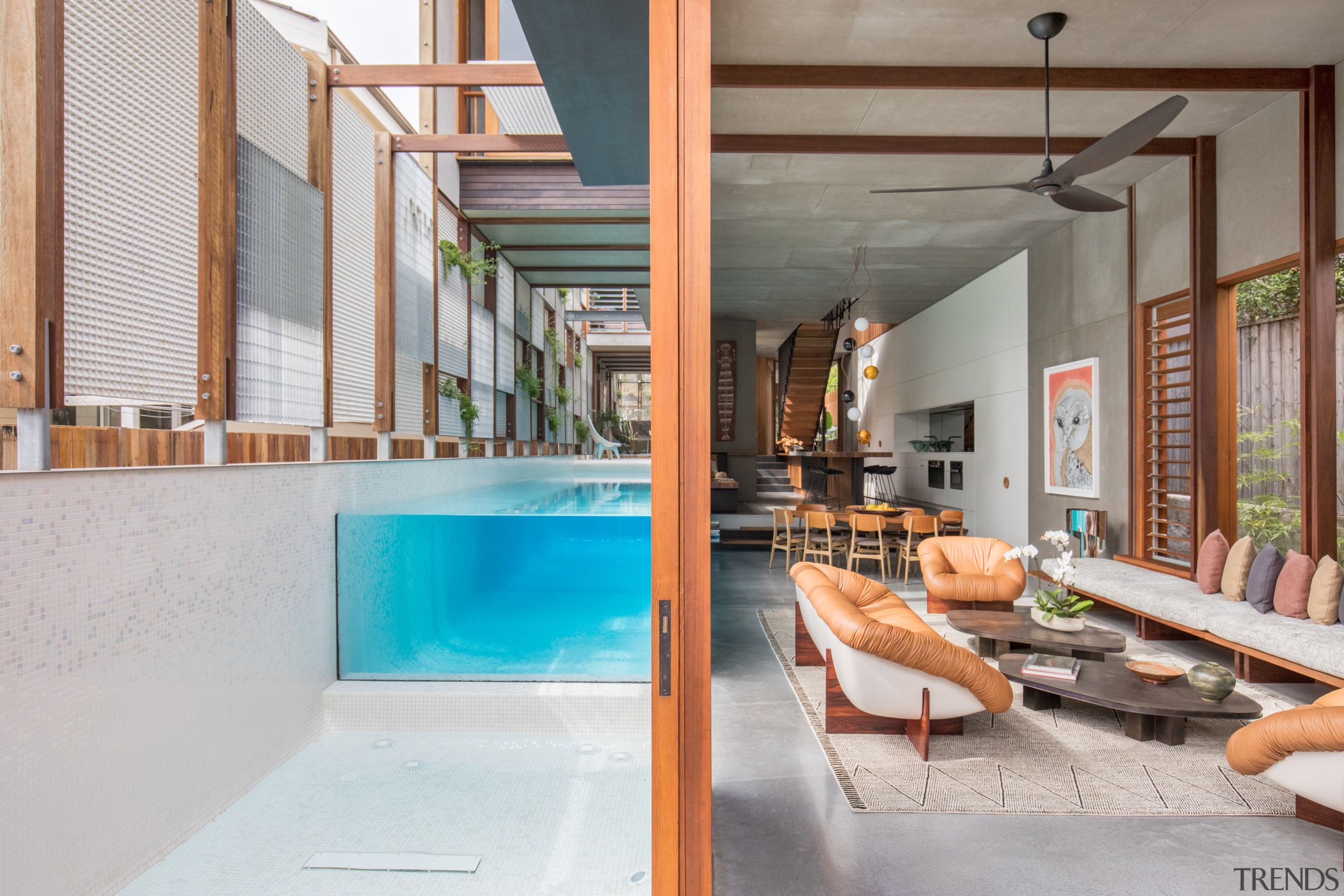 Despite the narrow site, architect Clinton Cole has architecture, estate, house, interior design, real estate, gray