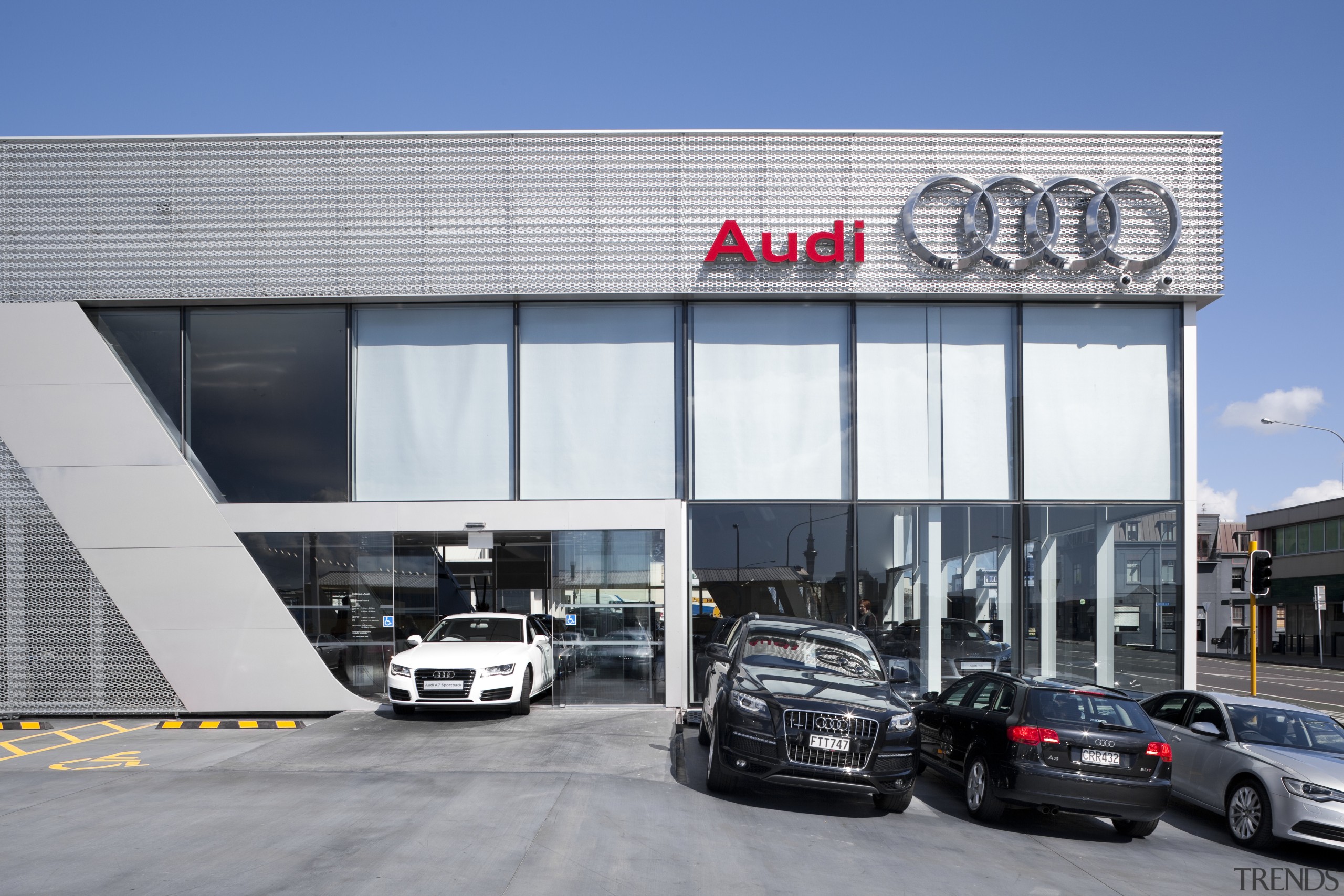 This Audi terminal was built chiefly by Dominion automotive design, bmw, building, car, car dealership, luxury vehicle, motor vehicle, technology, vehicle, gray