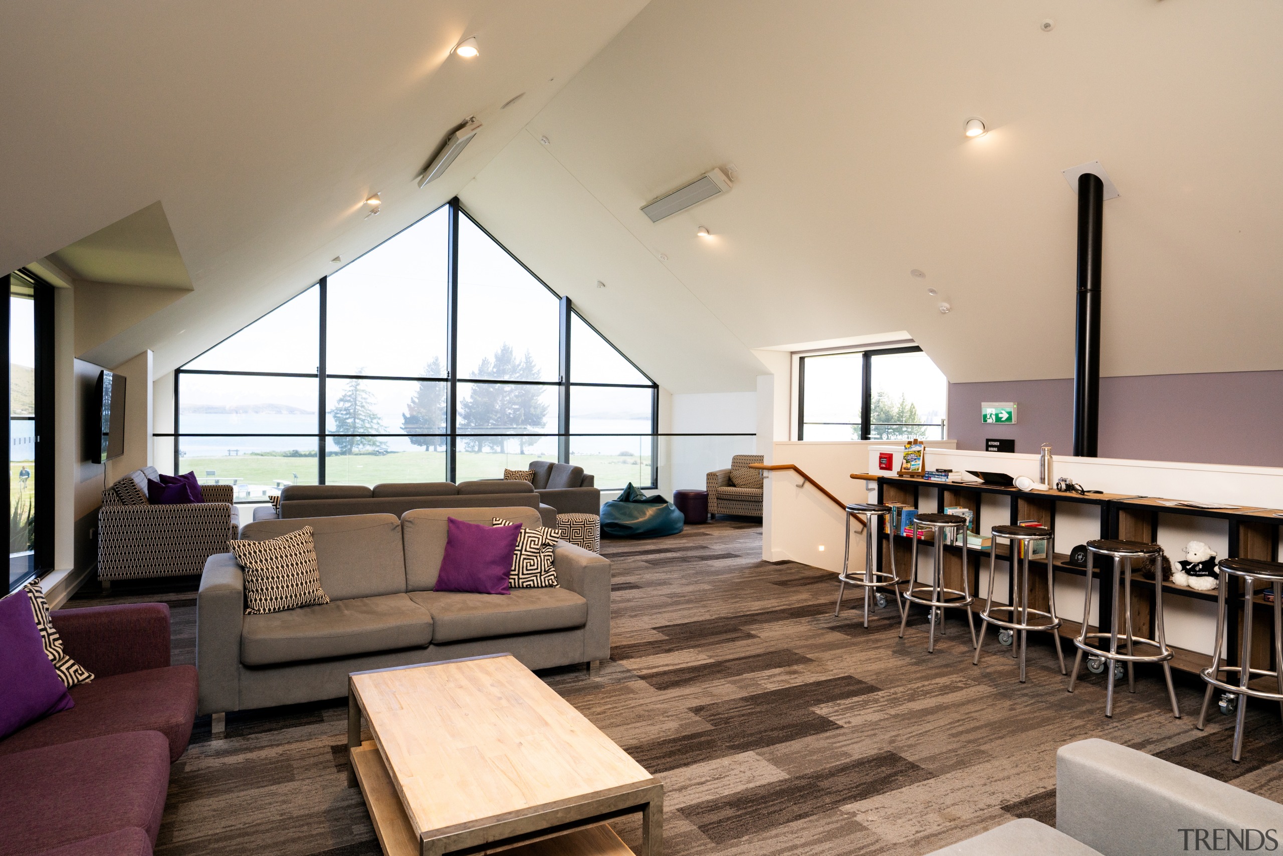 Communal living space. - Design driven hostels cater 