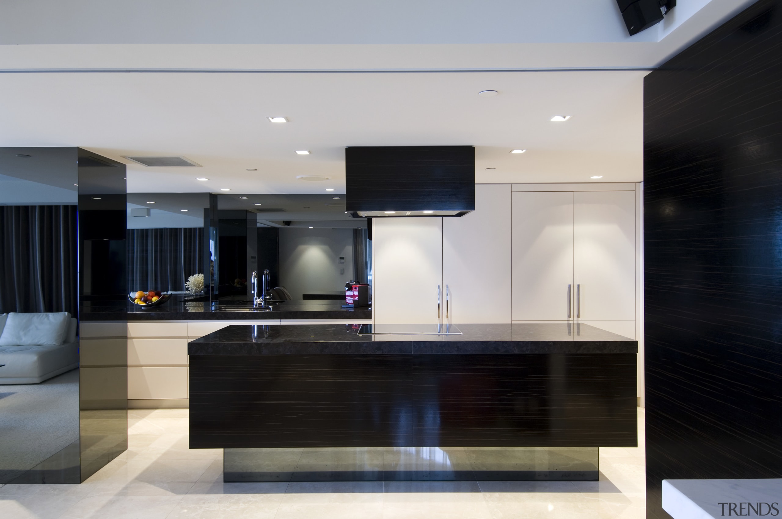 Apartment interior by Ellivo Architects - Apartment interior architecture, countertop, interior design, kitchen, real estate, gray, black