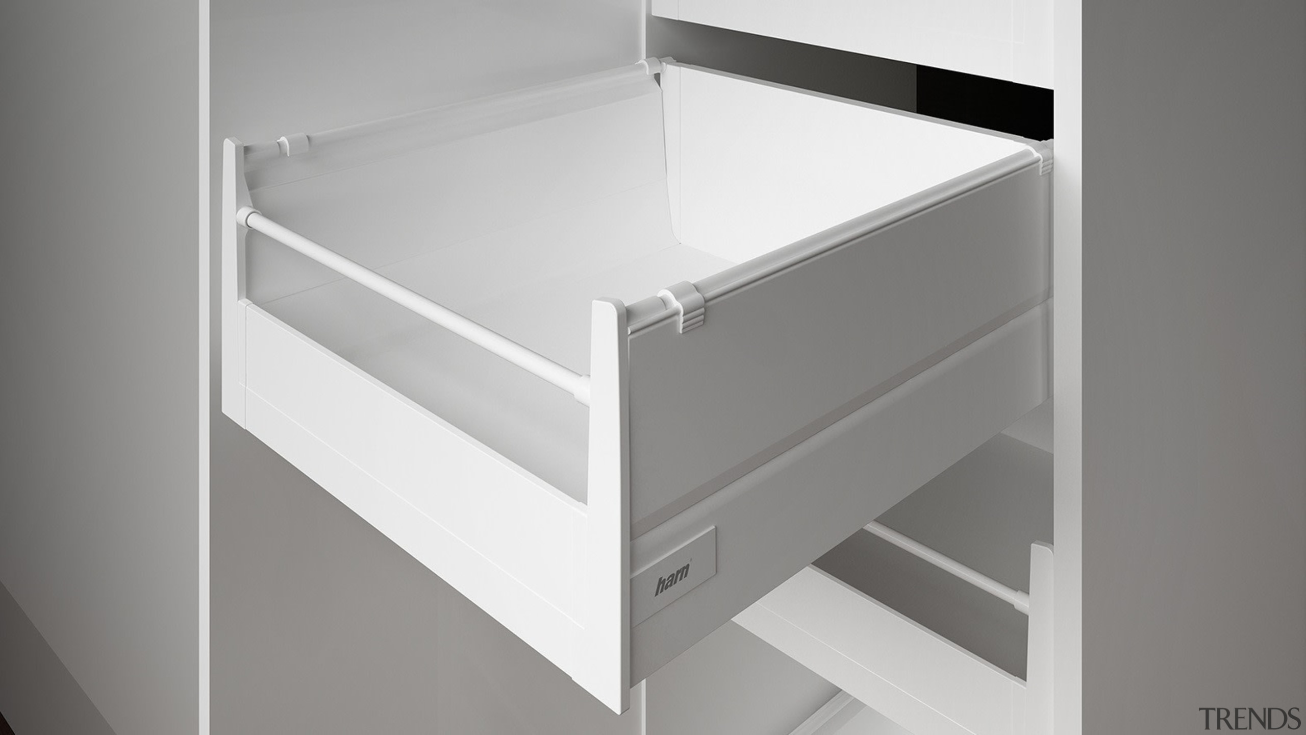 The ‘S’ drawer models have a drawer side drawer, furniture, product, gray, white