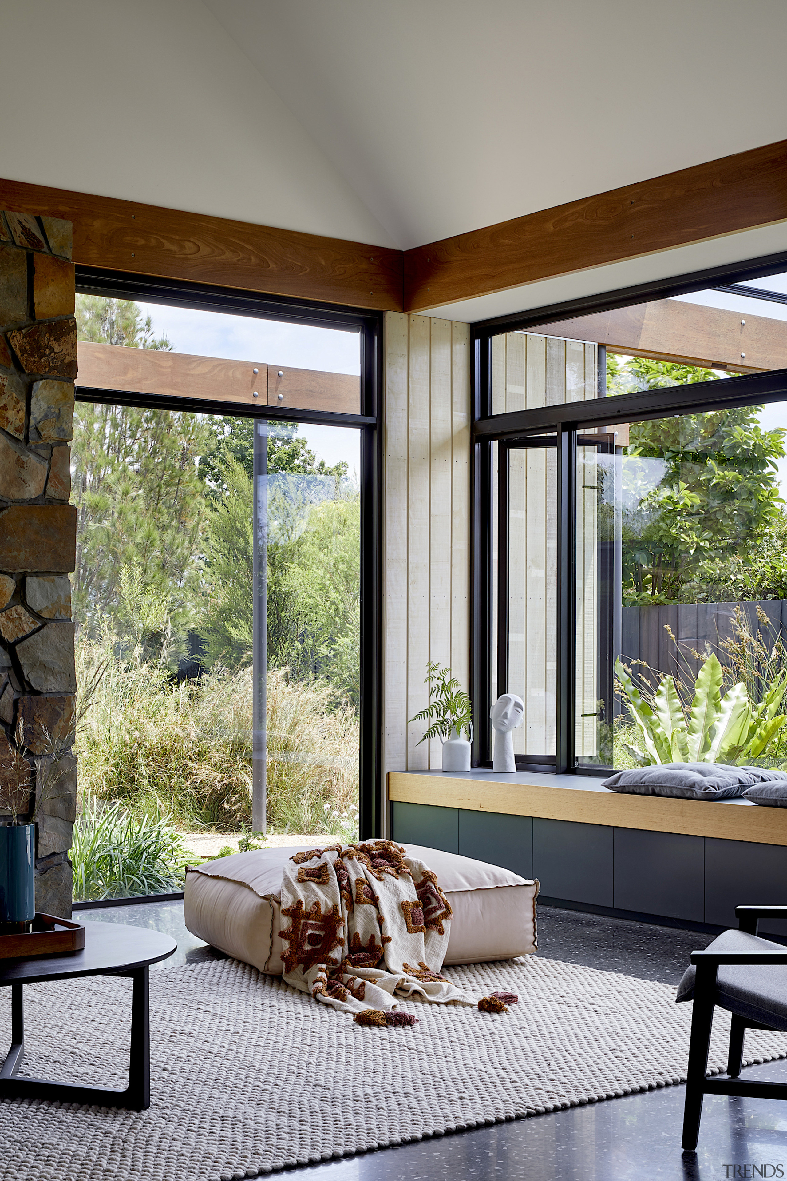 A light-filled corner reading nook. - Downsizing with 