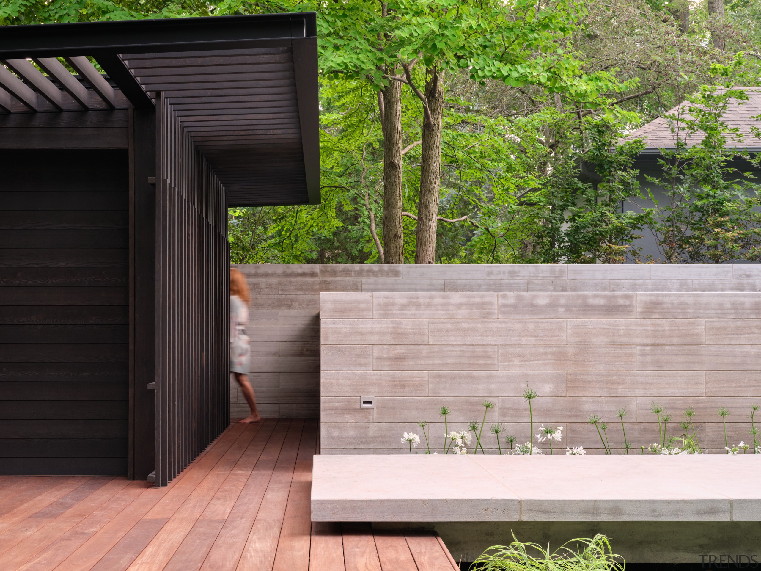 The pavilion is a short step from the 