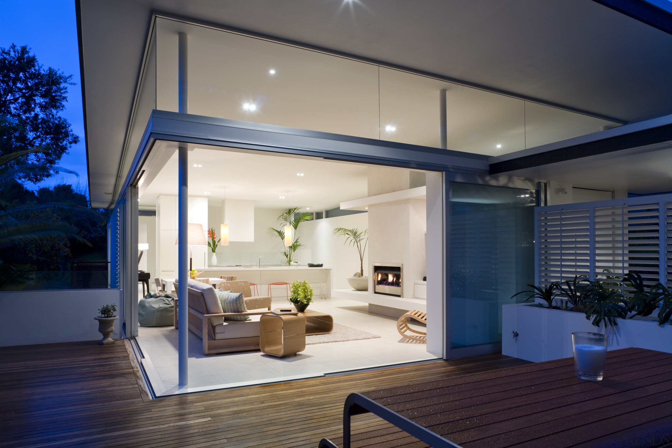 Exterior view of the outdoor are which features architecture, daylighting, home, house, interior design, real estate, window, gray, blue