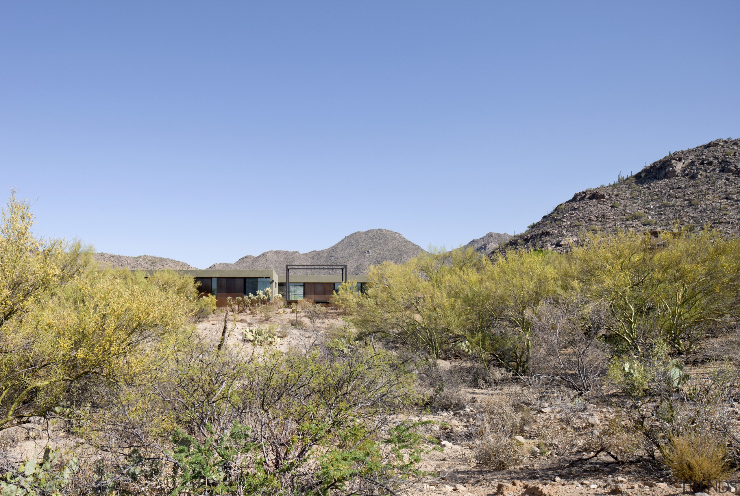Minimalist desert new house - Minimalist desert new biome, chaparral, ecoregion, ecosystem, grassland, hill, land lot, landscape, mountain, plant community, property, real estate, ridge, shrubland, sky, trail, vegetation, wilderness, teal