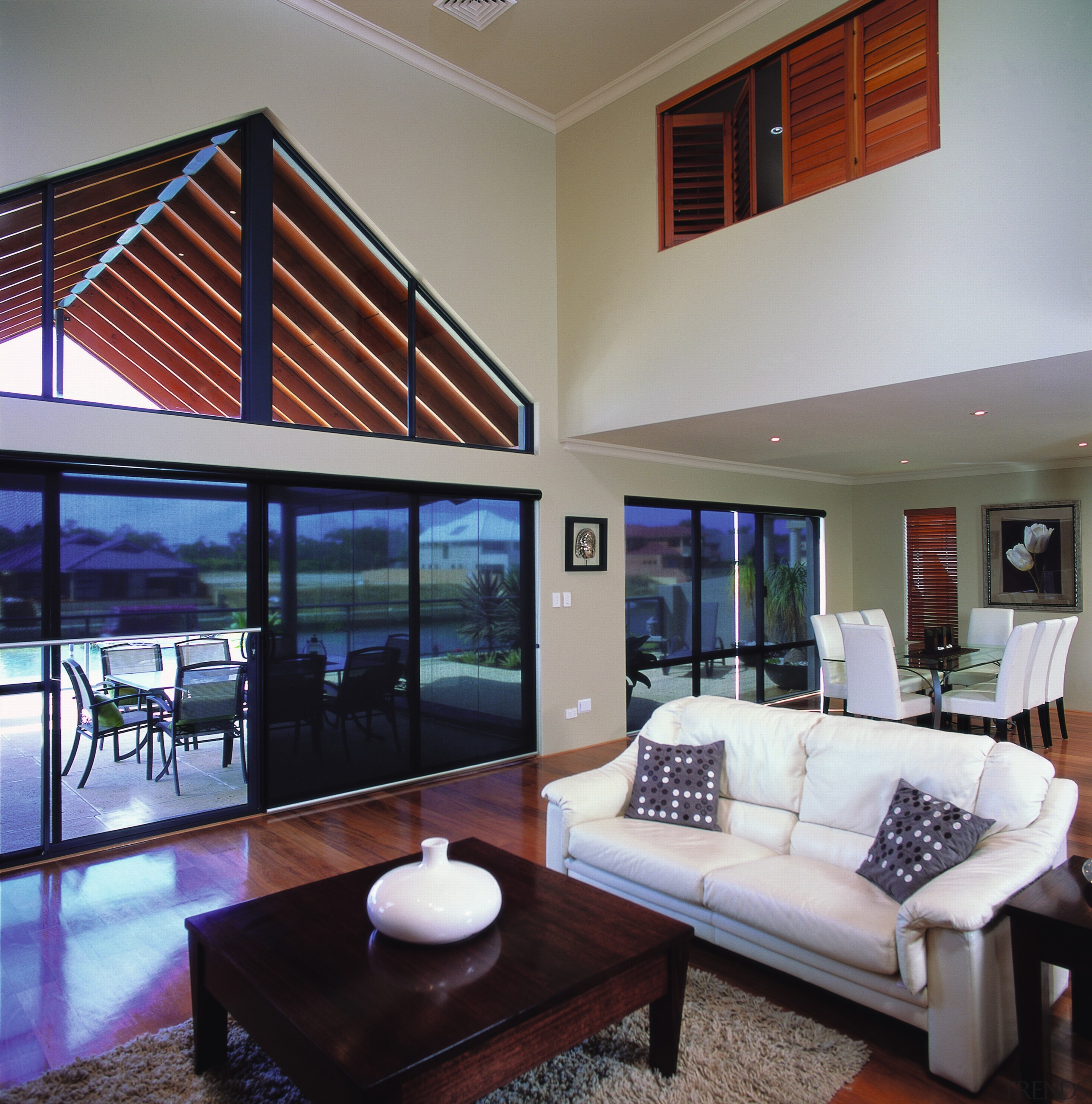 A view of this outdoor area where Whitianga ceiling, daylighting, estate, home, house, interior design, living room, property, real estate, room, window, gray